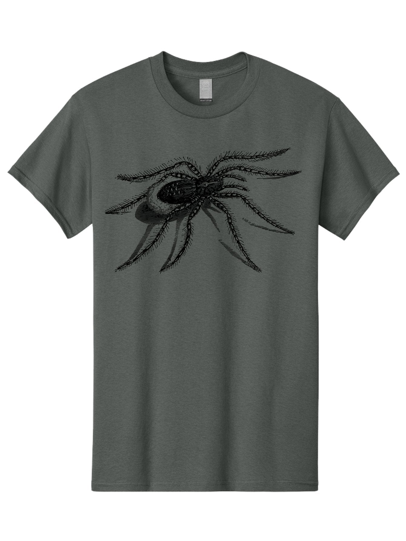 Tarantula-1 Men'S Graphic Tee, 100% Cotton, Comfortable Casual Summer Wear, Machine Washable, Black Spider, Spider Illustration, Arachnid Art, Creepy Crawlers, Eight-Legged Creature, Spider Graphics, Arachnophobia, Spider Silhouette Aab557 12