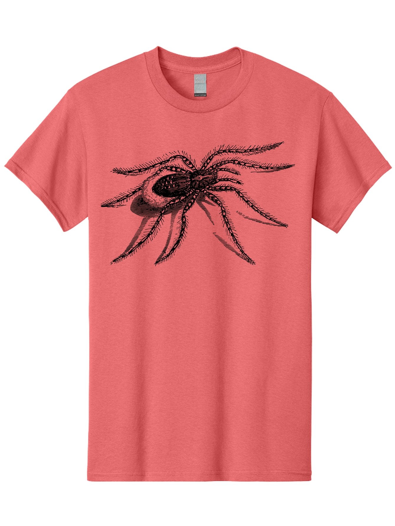Tarantula-1 Men'S Graphic Tee, 100% Cotton, Comfortable Casual Summer Wear, Machine Washable, Black Spider, Spider Illustration, Arachnid Art, Creepy Crawlers, Eight-Legged Creature, Spider Graphics, Arachnophobia, Spider Silhouette Aab557 13
