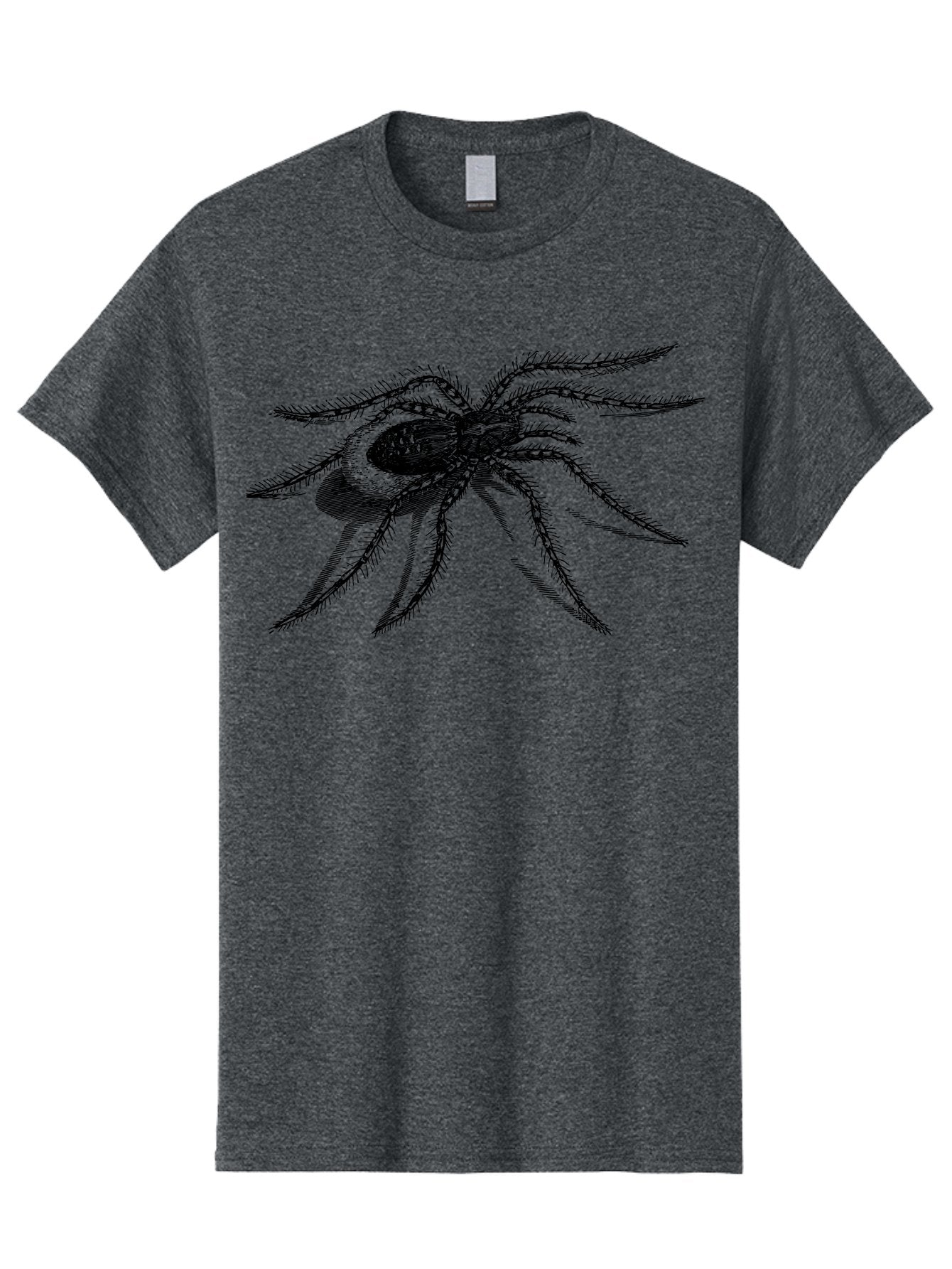 Tarantula-1 Men'S Graphic Tee, 100% Cotton, Comfortable Casual Summer Wear, Machine Washable, Black Spider, Spider Illustration, Arachnid Art, Creepy Crawlers, Eight-Legged Creature, Spider Graphics, Arachnophobia, Spider Silhouette Aab557 15