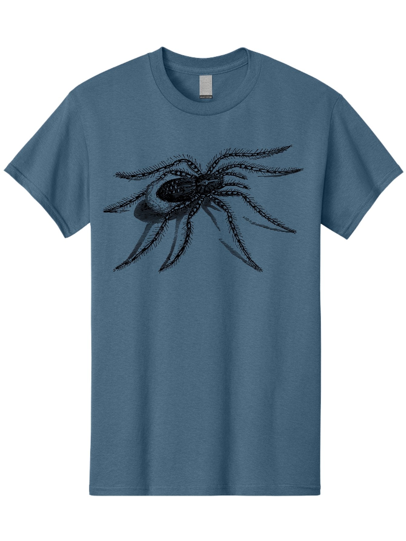 Tarantula-1 Men'S Graphic Tee, 100% Cotton, Comfortable Casual Summer Wear, Machine Washable, Black Spider, Spider Illustration, Arachnid Art, Creepy Crawlers, Eight-Legged Creature, Spider Graphics, Arachnophobia, Spider Silhouette Aab557 6