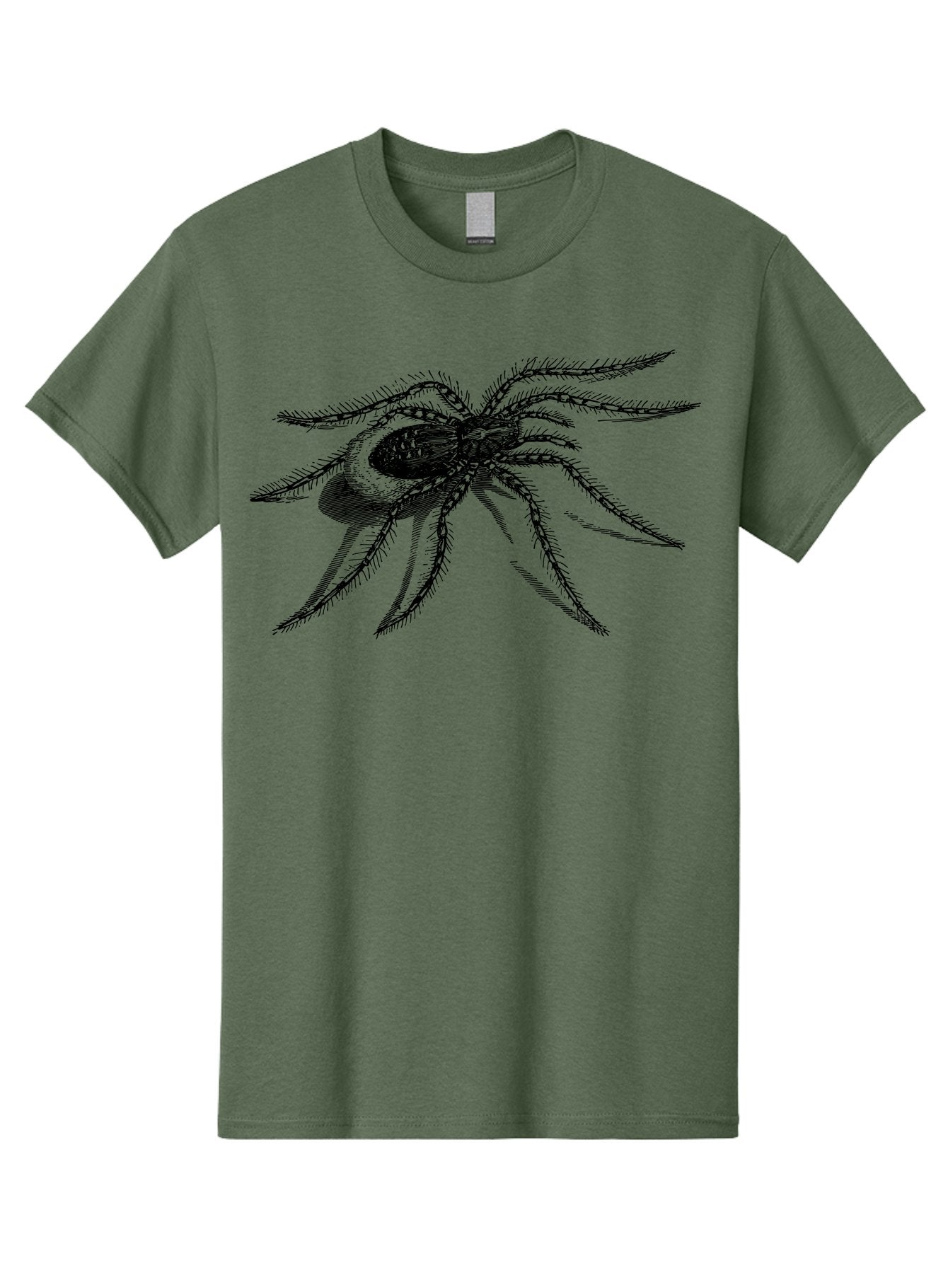 Tarantula-1 Men'S Graphic Tee, 100% Cotton, Comfortable Casual Summer Wear, Machine Washable, Black Spider, Spider Illustration, Arachnid Art, Creepy Crawlers, Eight-Legged Creature, Spider Graphics, Arachnophobia, Spider Silhouette Aab557 11