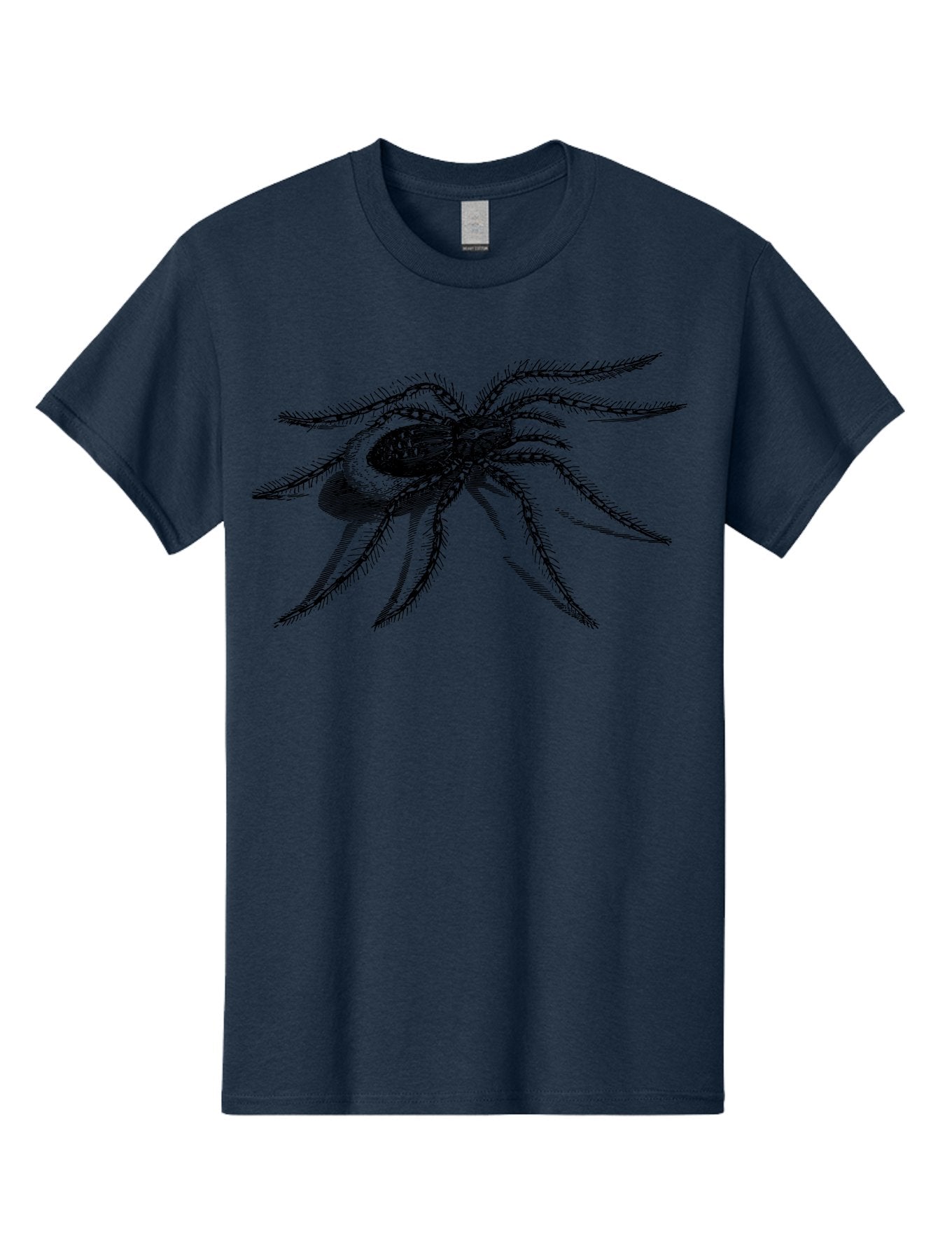 Tarantula-1 Men'S Graphic Tee, 100% Cotton, Comfortable Casual Summer Wear, Machine Washable, Black Spider, Spider Illustration, Arachnid Art, Creepy Crawlers, Eight-Legged Creature, Spider Graphics, Arachnophobia, Spider Silhouette Aab557 10