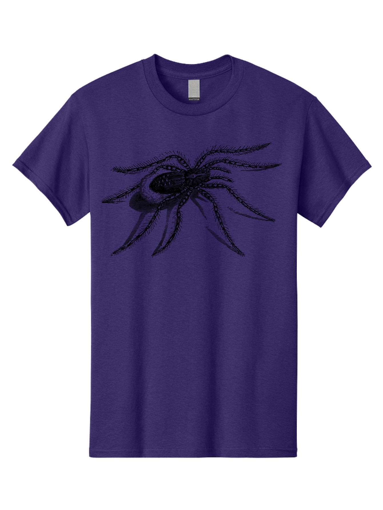 Tarantula-1 Men'S Graphic Tee, 100% Cotton, Comfortable Casual Summer Wear, Machine Washable, Black Spider, Spider Illustration, Arachnid Art, Creepy Crawlers, Eight-Legged Creature, Spider Graphics, Arachnophobia, Spider Silhouette Aab557 8