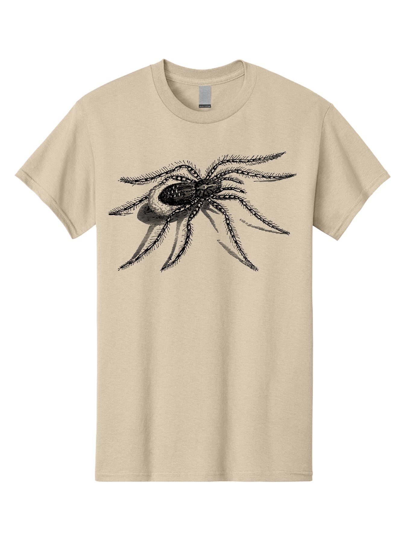 Tarantula-1 Men'S Graphic Tee, 100% Cotton, Comfortable Casual Summer Wear, Machine Washable, Black Spider, Spider Illustration, Arachnid Art, Creepy Crawlers, Eight-Legged Creature, Spider Graphics, Arachnophobia, Spider Silhouette Aab557 9