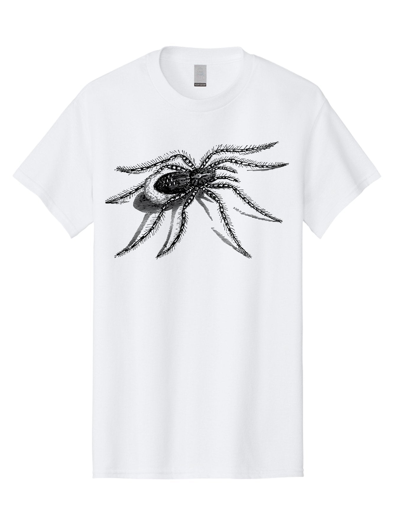Tarantula-1 Men'S Graphic Tee, 100% Cotton, Comfortable Casual Summer Wear, Machine Washable, Black Spider, Spider Illustration, Arachnid Art, Creepy Crawlers, Eight-Legged Creature, Spider Graphics, Arachnophobia, Spider Silhouette Aab557