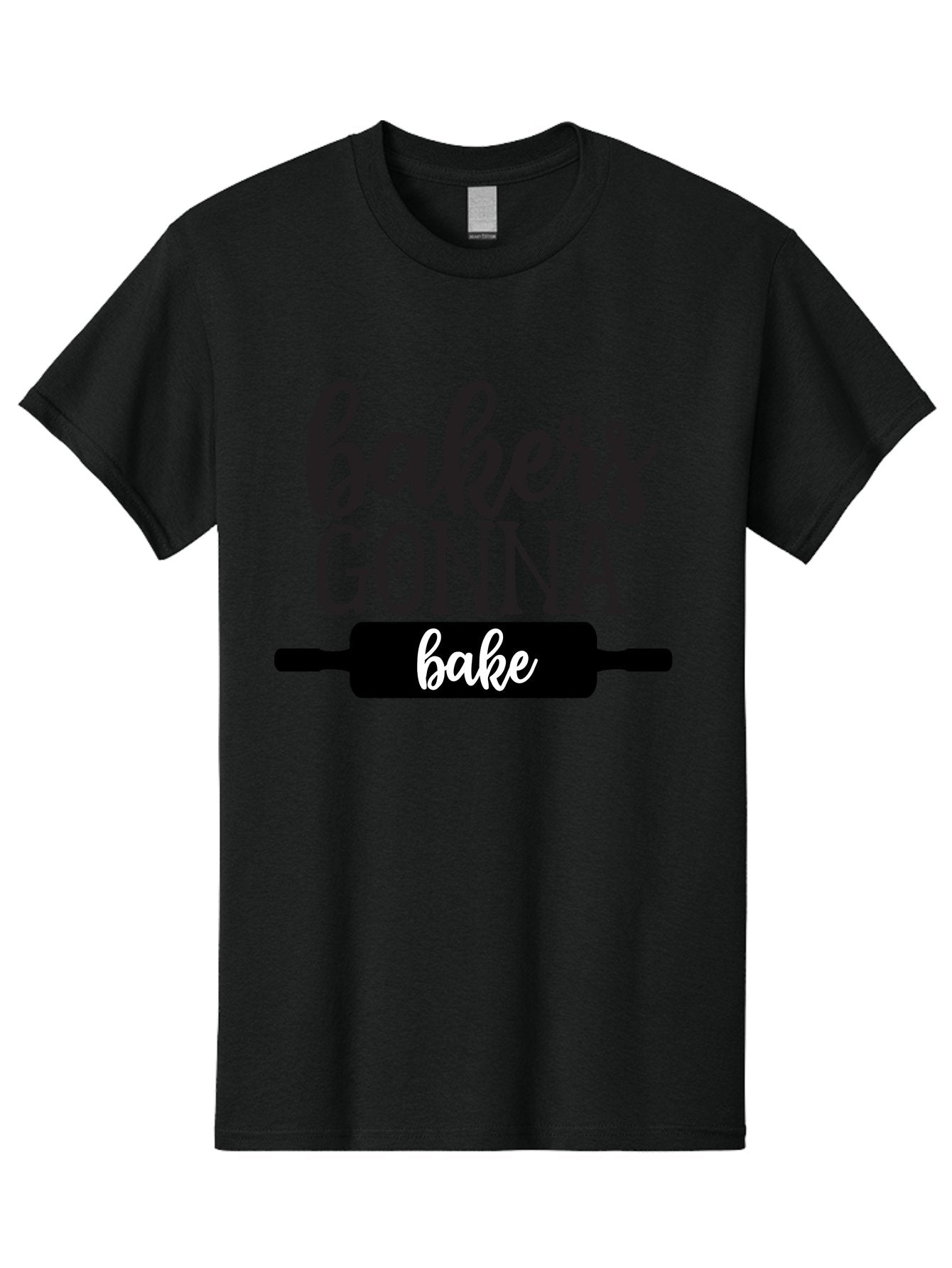 Bakers-Gonna-Bake-1 Men'S Graphic Tee, 100% Cotton, Comfortable Casual Summer Wear, Machine Washable, Baking Inspiration, Bakers Gonna Bake, Rolling Pin, Baking Quotes, Sweet Treats, Baker'S Life, Baking Love, Pastry Arts Aab562 3