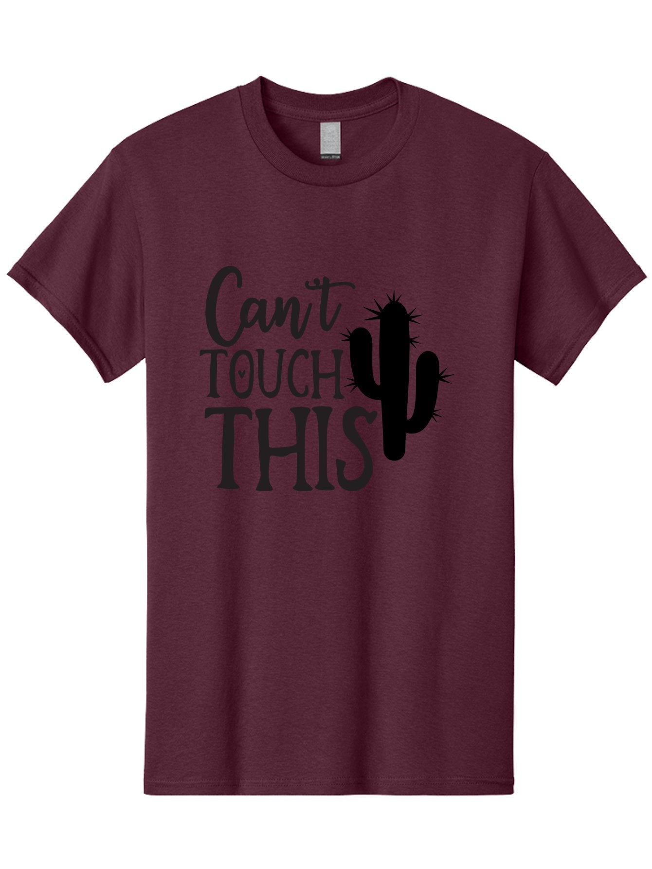 Cant-Touch-This-Cactus Men'S Graphic Tee, 100% Cotton, Comfortable Casual Summer Wear, Machine Washable, Funny Cactus Design, Prickly Humor, Cactus Silhouette, Humorous Quote, Playful Graphic, Funny Saying, Cactus Illustration, Sassy Phrase Aab568 4