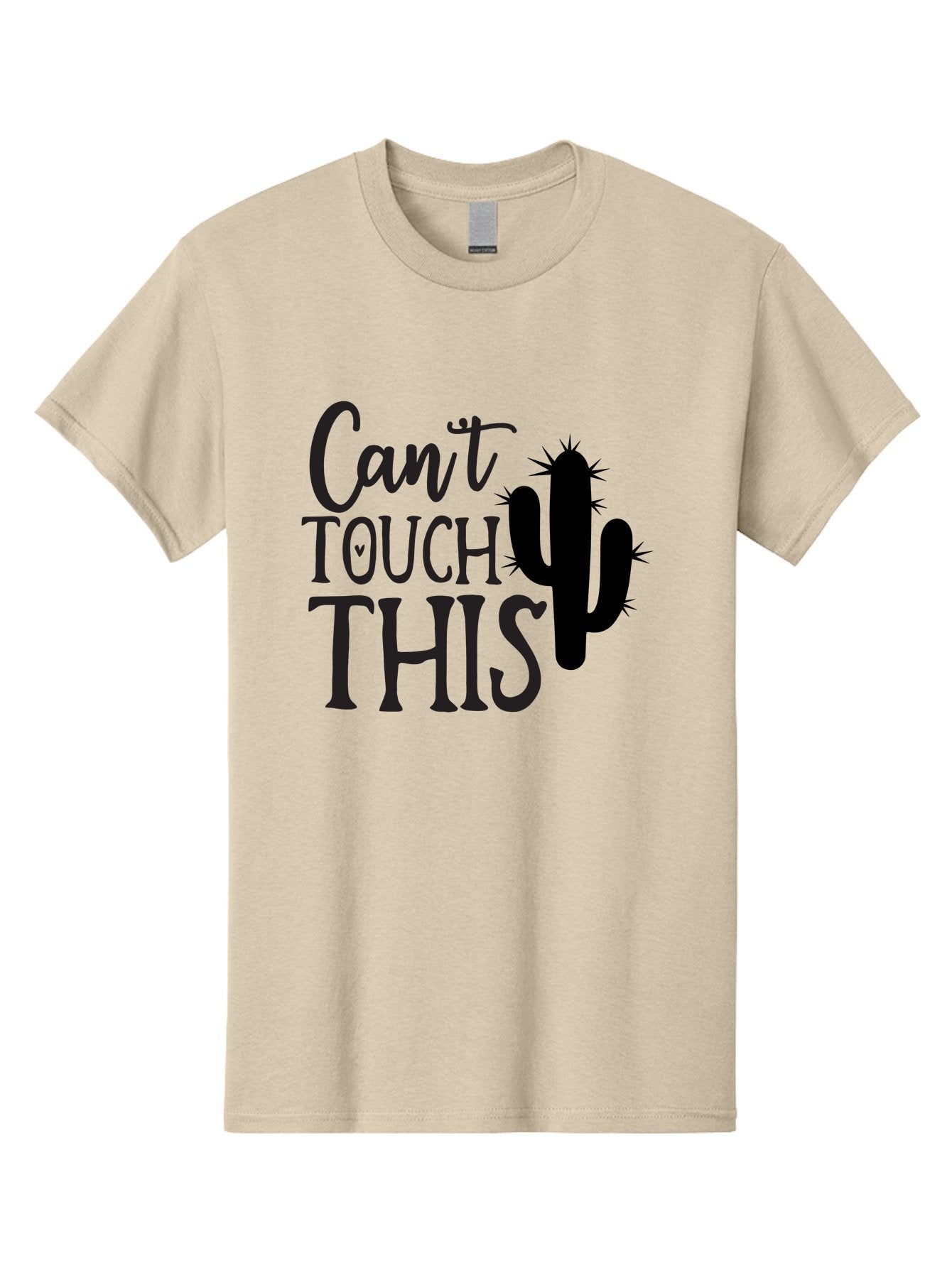 Cant-Touch-This-Cactus Men'S Graphic Tee, 100% Cotton, Comfortable Casual Summer Wear, Machine Washable, Funny Cactus Design, Prickly Humor, Cactus Silhouette, Humorous Quote, Playful Graphic, Funny Saying, Cactus Illustration, Sassy Phrase Aab568 5