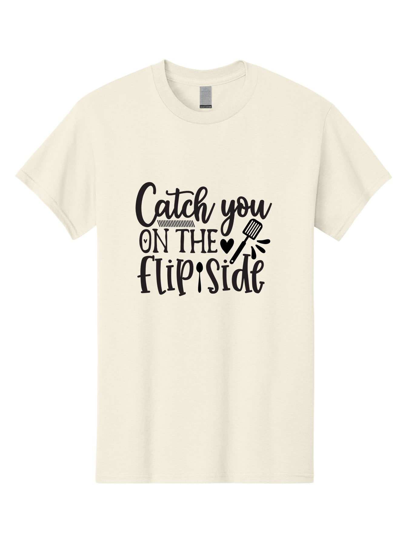 Catch-You-On-The-Flip-Side Men'S Graphic Tee, 100% Cotton, Comfortable Casual Summer Wear, Machine Washable, Funny Quote, Kitchen Humor, Barbecue Pun, Grill Master, Cooking Love, Playful Design, Witty Slogan, Cute Graphics, Kitchen Decor Aab569 15