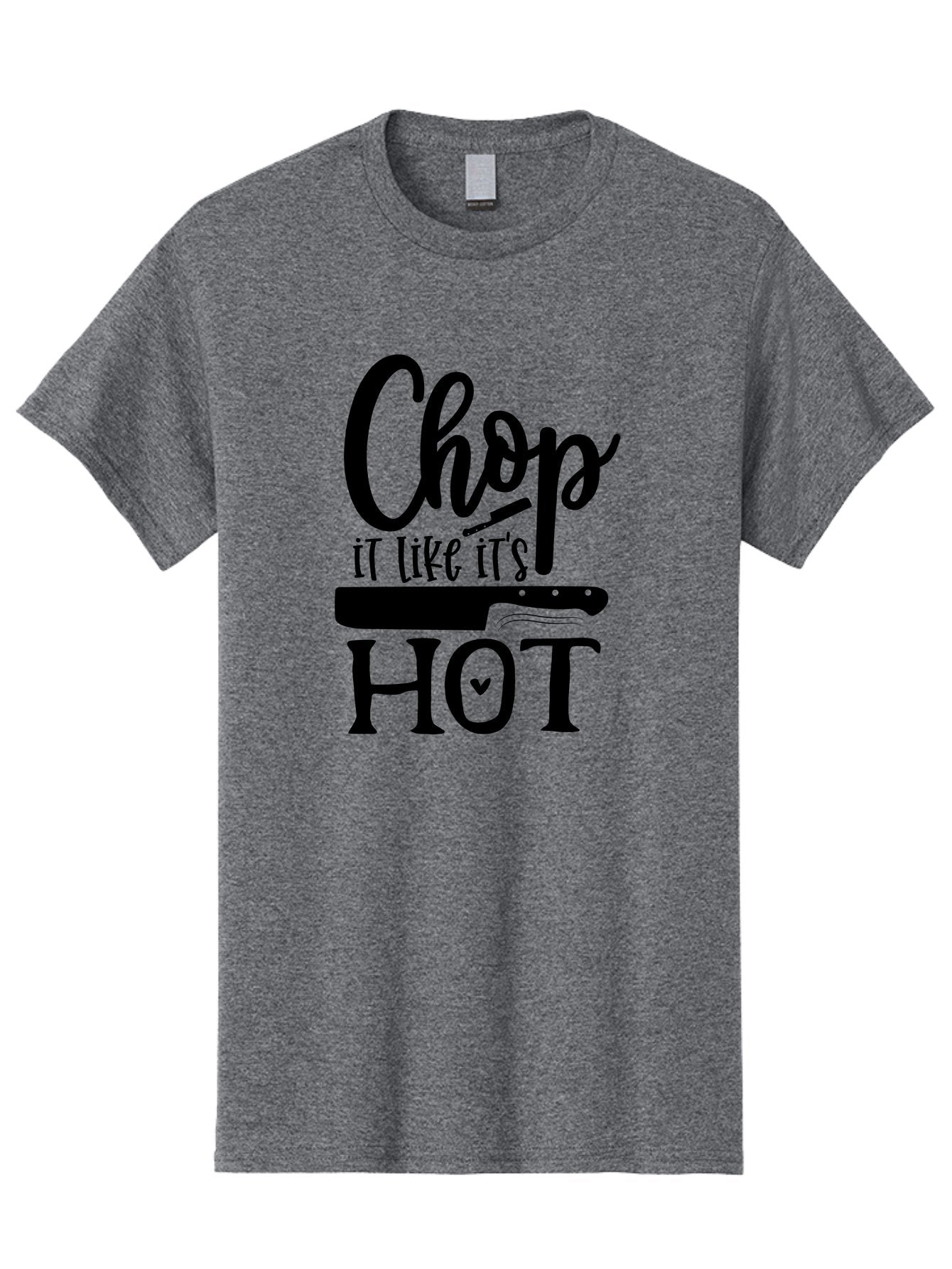 Chop-It-Like-It-S-Hot Men'S Graphic Tee, 100% Cotton, Comfortable Casual Summer Wear, Machine Washable, Funny Kitchen Quote, Chef Knife, Cooking Humor, Kitchen Decor, Culinary Art, Chef Jokes, Kitchen Inspiration Aab570 9