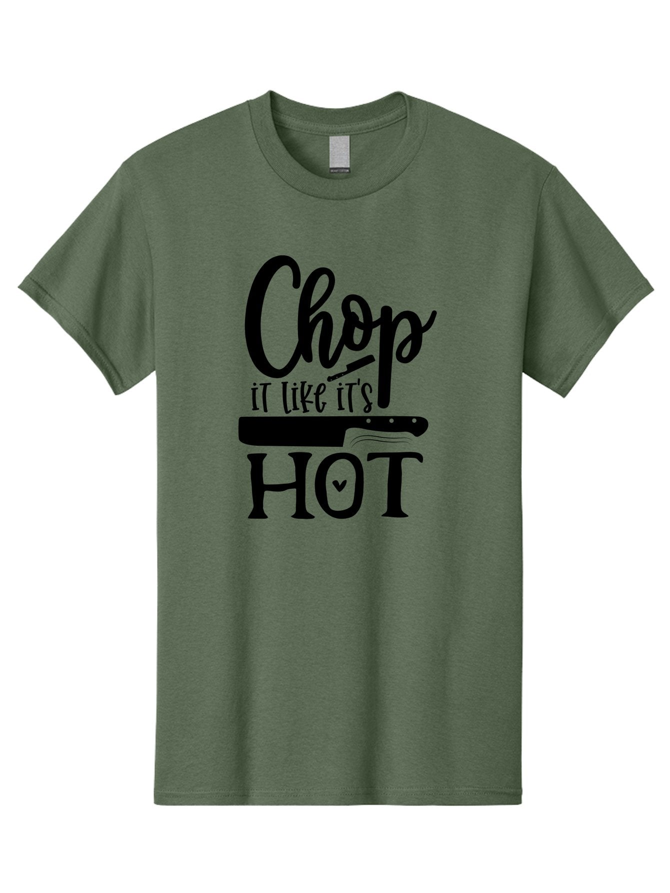 Chop-It-Like-It-S-Hot Men'S Graphic Tee, 100% Cotton, Comfortable Casual Summer Wear, Machine Washable, Funny Kitchen Quote, Chef Knife, Cooking Humor, Kitchen Decor, Culinary Art, Chef Jokes, Kitchen Inspiration Aab570 12