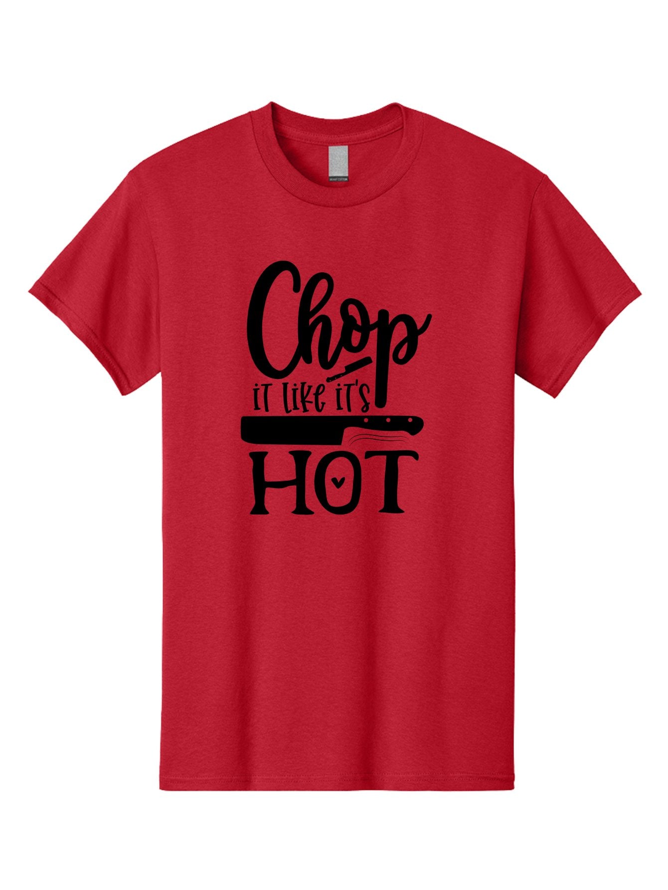 Chop-It-Like-It-S-Hot Men'S Graphic Tee, 100% Cotton, Comfortable Casual Summer Wear, Machine Washable, Funny Kitchen Quote, Chef Knife, Cooking Humor, Kitchen Decor, Culinary Art, Chef Jokes, Kitchen Inspiration Aab570 5