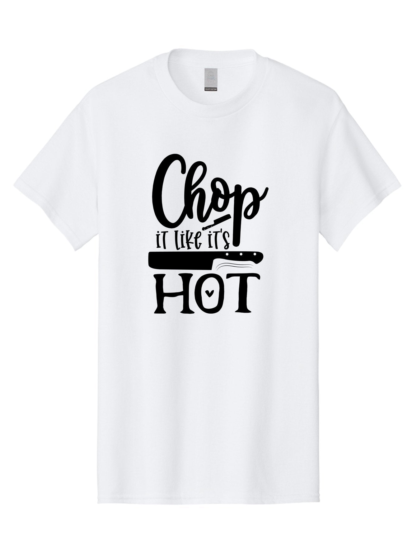 Chop-It-Like-It-S-Hot Men'S Graphic Tee, 100% Cotton, Comfortable Casual Summer Wear, Machine Washable, Funny Kitchen Quote, Chef Knife, Cooking Humor, Kitchen Decor, Culinary Art, Chef Jokes, Kitchen Inspiration Aab570 8