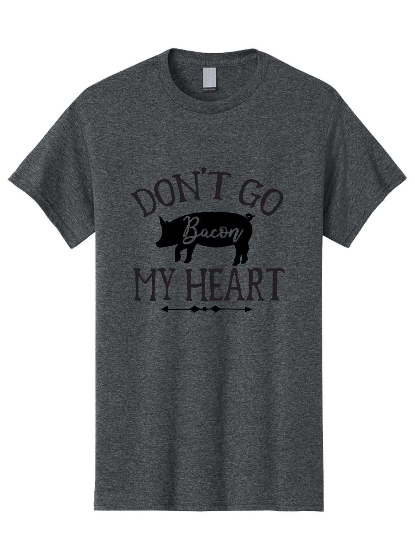 Don-T-Go-Bacon-My-Heart Men'S Graphic Tee, 100% Cotton, Comfortable Casual Summer Wear, Machine Washable, Funny Pig Quote, Bacon Love, Heart Pig, Pig Pun, Bacon Humor, Cute Pig Design, Pig Phrase, Bacon Phrase, Heartwarming Pig, Aab572 15