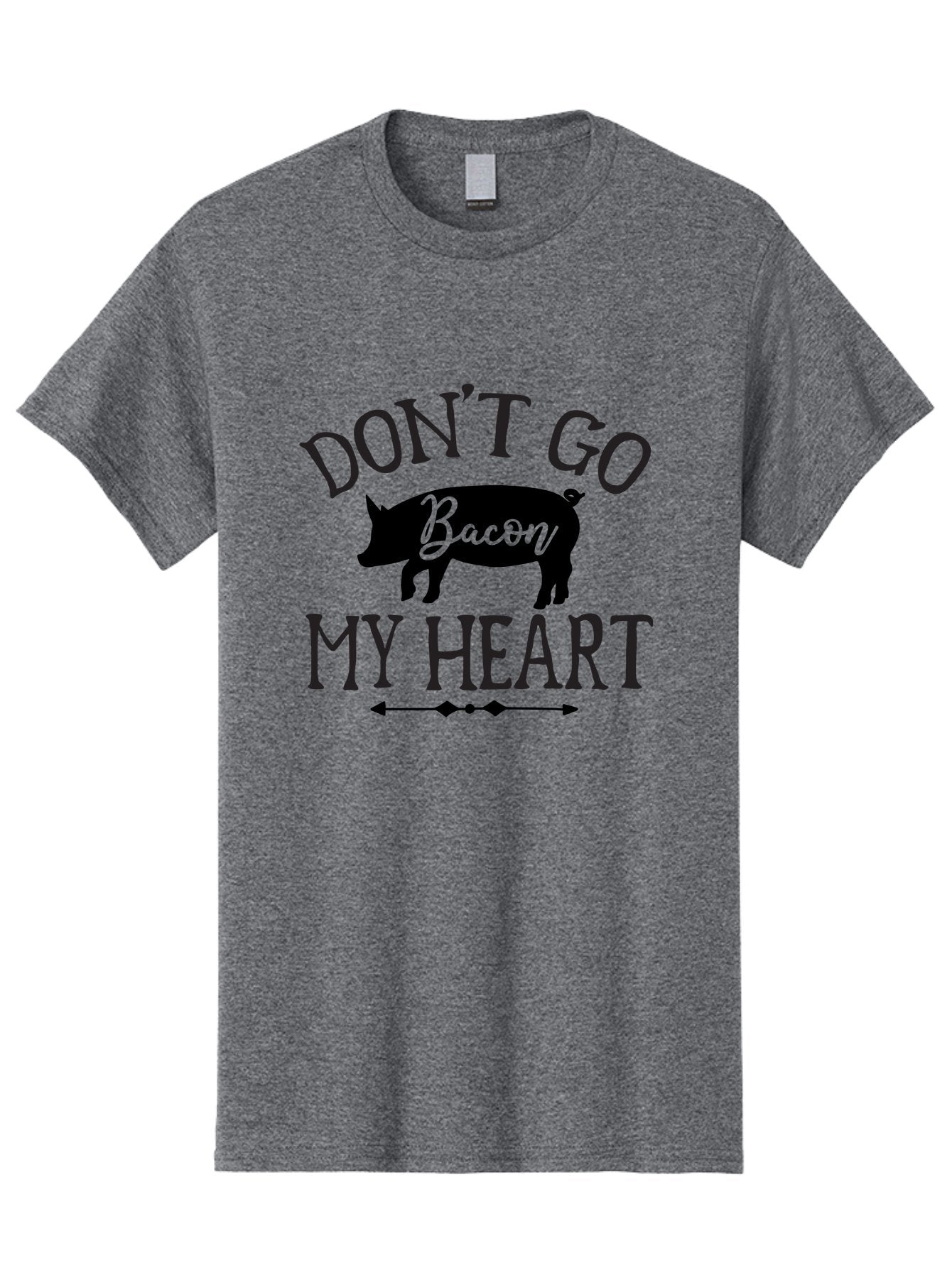 Don-T-Go-Bacon-My-Heart Men'S Graphic Tee, 100% Cotton, Comfortable Casual Summer Wear, Machine Washable, Funny Pig Quote, Bacon Love, Heart Pig, Pig Pun, Bacon Humor, Cute Pig Design, Pig Phrase, Bacon Phrase, Heartwarming Pig, Aab572 14