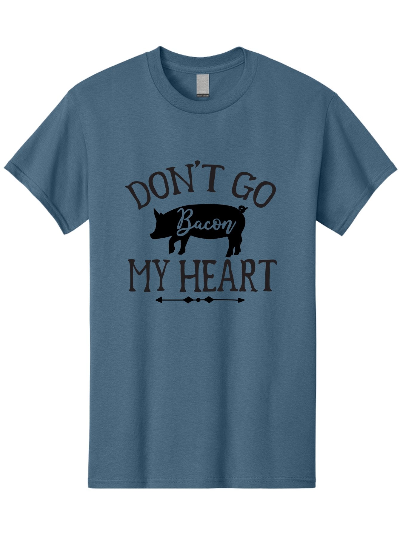 Don-T-Go-Bacon-My-Heart Men'S Graphic Tee, 100% Cotton, Comfortable Casual Summer Wear, Machine Washable, Funny Pig Quote, Bacon Love, Heart Pig, Pig Pun, Bacon Humor, Cute Pig Design, Pig Phrase, Bacon Phrase, Heartwarming Pig, Aab572 9