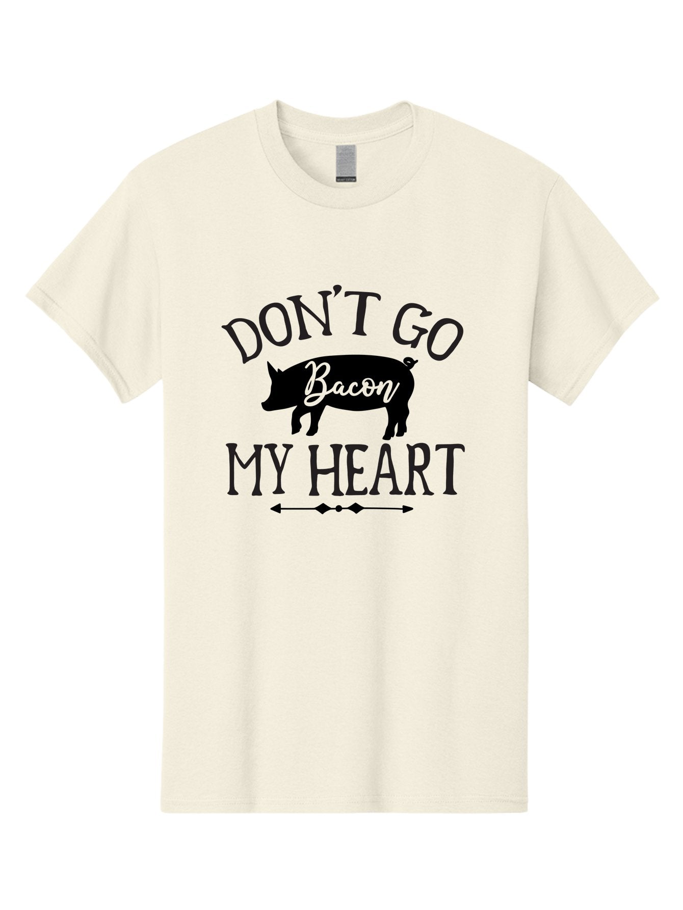 Don-T-Go-Bacon-My-Heart Men'S Graphic Tee, 100% Cotton, Comfortable Casual Summer Wear, Machine Washable, Funny Pig Quote, Bacon Love, Heart Pig, Pig Pun, Bacon Humor, Cute Pig Design, Pig Phrase, Bacon Phrase, Heartwarming Pig, Aab572 4