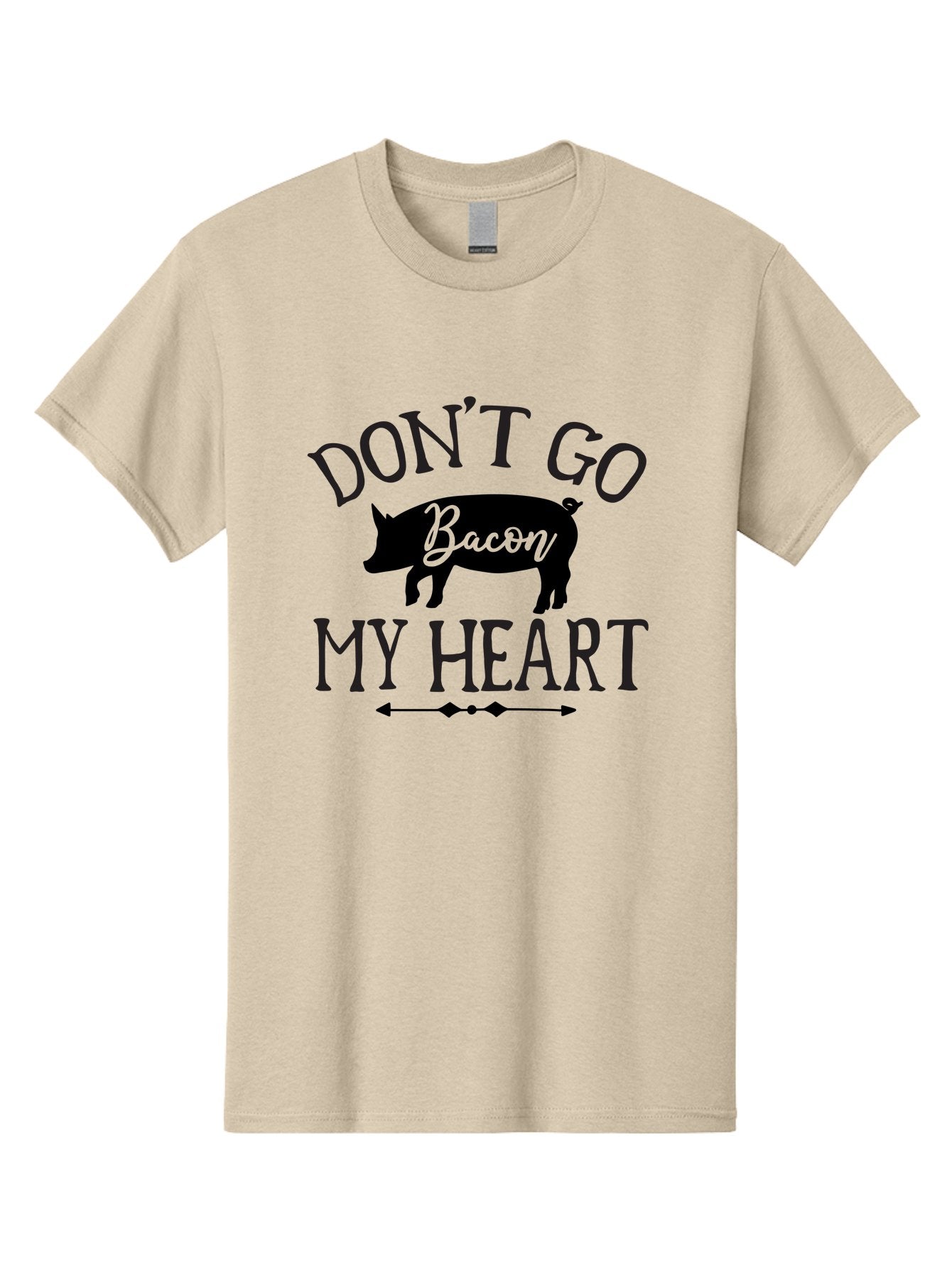 Don-T-Go-Bacon-My-Heart Men'S Graphic Tee, 100% Cotton, Comfortable Casual Summer Wear, Machine Washable, Funny Pig Quote, Bacon Love, Heart Pig, Pig Pun, Bacon Humor, Cute Pig Design, Pig Phrase, Bacon Phrase, Heartwarming Pig, Aab572 13