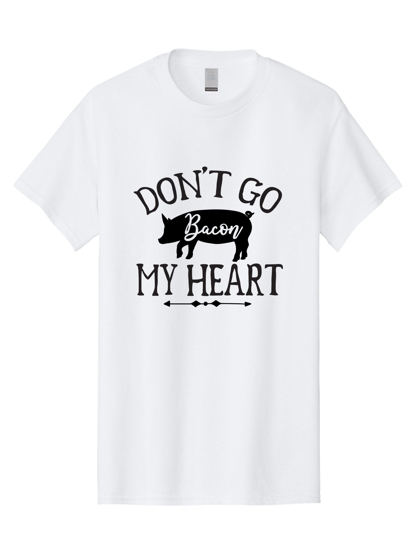 Don-T-Go-Bacon-My-Heart Men'S Graphic Tee, 100% Cotton, Comfortable Casual Summer Wear, Machine Washable, Funny Pig Quote, Bacon Love, Heart Pig, Pig Pun, Bacon Humor, Cute Pig Design, Pig Phrase, Bacon Phrase, Heartwarming Pig, Aab572 8
