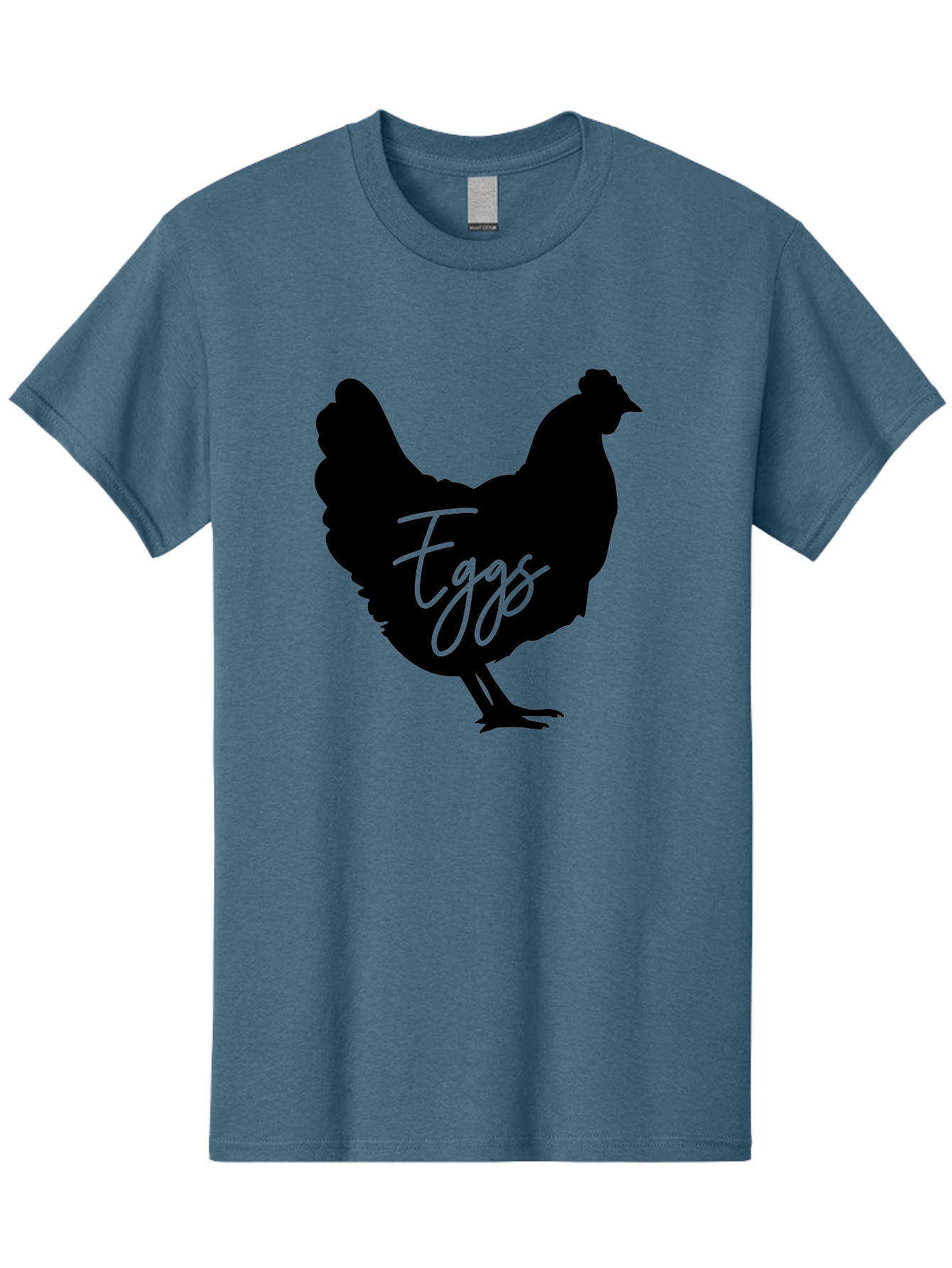 Eggs Men'S Graphic Tee, 100% Cotton, Comfortable Casual Summer Wear, Machine Washable, Black Chicken Silhouette, Egg Production Logo, Poultry Farm Graphics, Chicken Illustration, Eggs Text Overlay, Farm Fresh Eggs, Simple Design Elements, Aab573 11