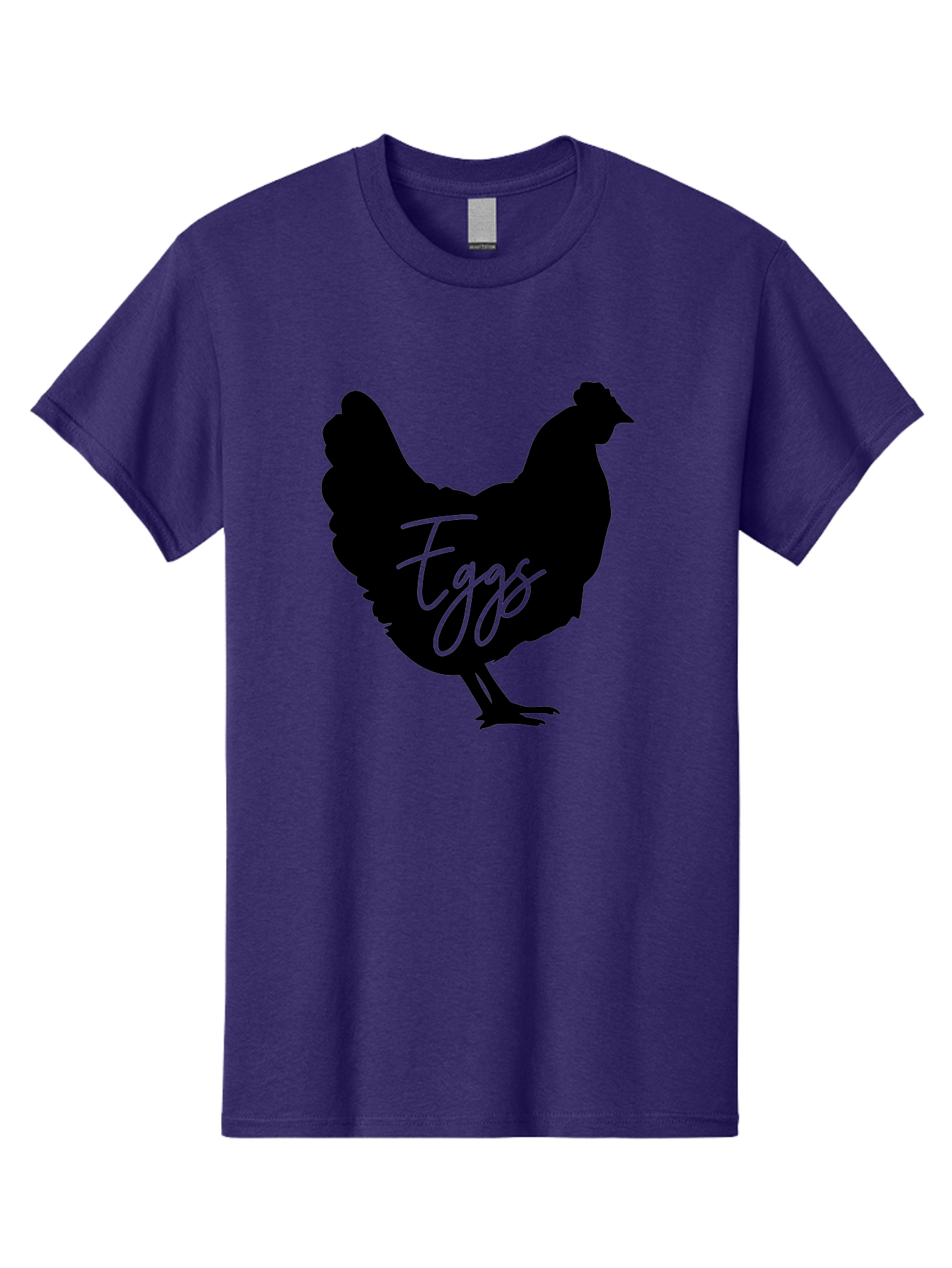 Eggs Men'S Graphic Tee, 100% Cotton, Comfortable Casual Summer Wear, Machine Washable, Black Chicken Silhouette, Egg Production Logo, Poultry Farm Graphics, Chicken Illustration, Eggs Text Overlay, Farm Fresh Eggs, Simple Design Elements, Aab573 21