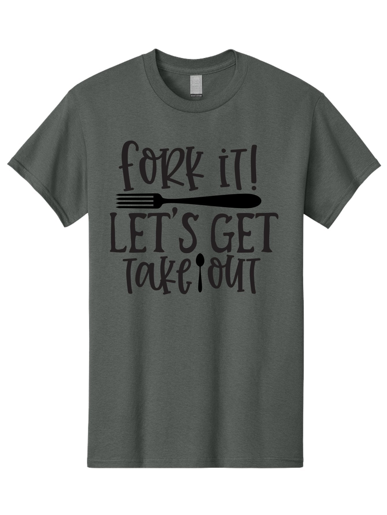 Fork-It-Let-S-Get-Takeout Men'S Graphic Tee, 100% Cotton, Comfortable Casual Summer Wear, Machine Washable, Funny Food Quotes, Takeout Humor, Restaurant Puns, Fork It, Let'S Get Take Out, Foodie Jokes, Dining Humor, Eating Out, Meal To Go Aab580 5