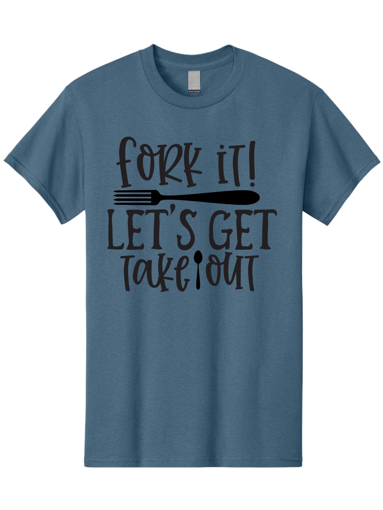 Fork-It-Let-S-Get-Takeout Men'S Graphic Tee, 100% Cotton, Comfortable Casual Summer Wear, Machine Washable, Funny Food Quotes, Takeout Humor, Restaurant Puns, Fork It, Let'S Get Take Out, Foodie Jokes, Dining Humor, Eating Out, Meal To Go Aab580 6