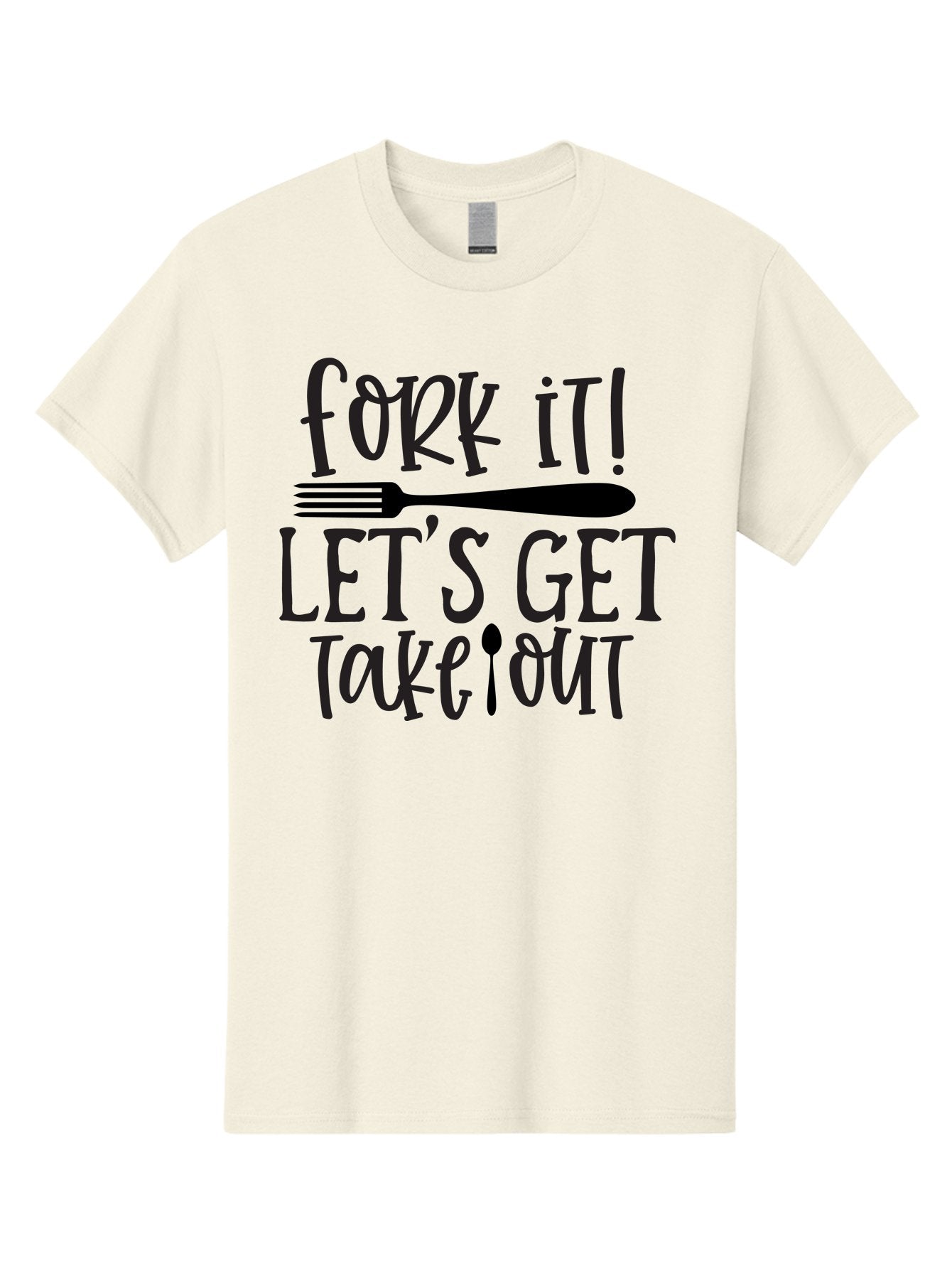 Fork-It-Let-S-Get-Takeout Men'S Graphic Tee, 100% Cotton, Comfortable Casual Summer Wear, Machine Washable, Funny Food Quotes, Takeout Humor, Restaurant Puns, Fork It, Let'S Get Take Out, Foodie Jokes, Dining Humor, Eating Out, Meal To Go Aab580 3