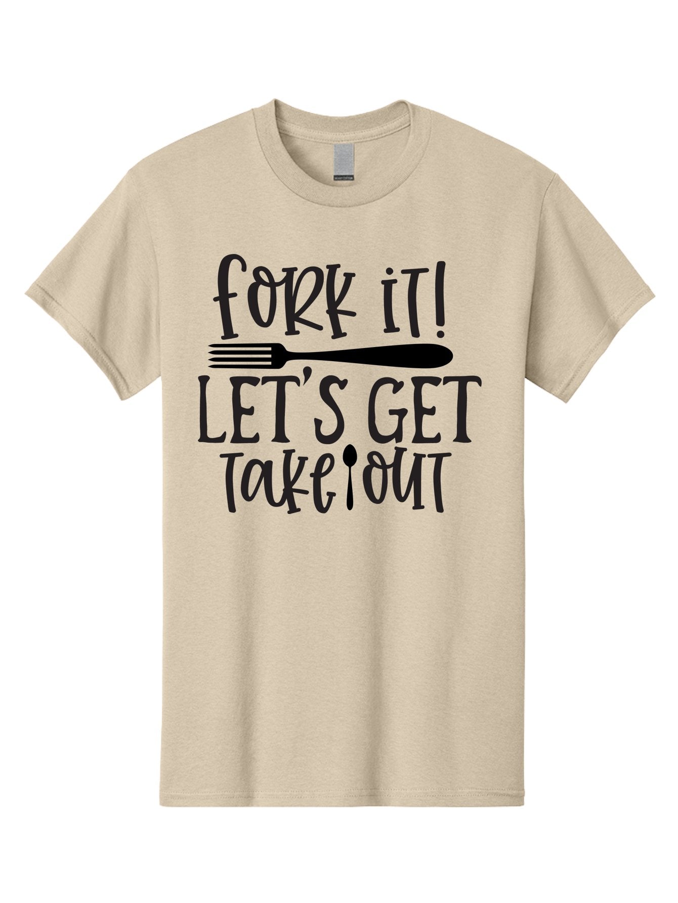 Fork-It-Let-S-Get-Takeout Men'S Graphic Tee, 100% Cotton, Comfortable Casual Summer Wear, Machine Washable, Funny Food Quotes, Takeout Humor, Restaurant Puns, Fork It, Let'S Get Take Out, Foodie Jokes, Dining Humor, Eating Out, Meal To Go Aab580 13