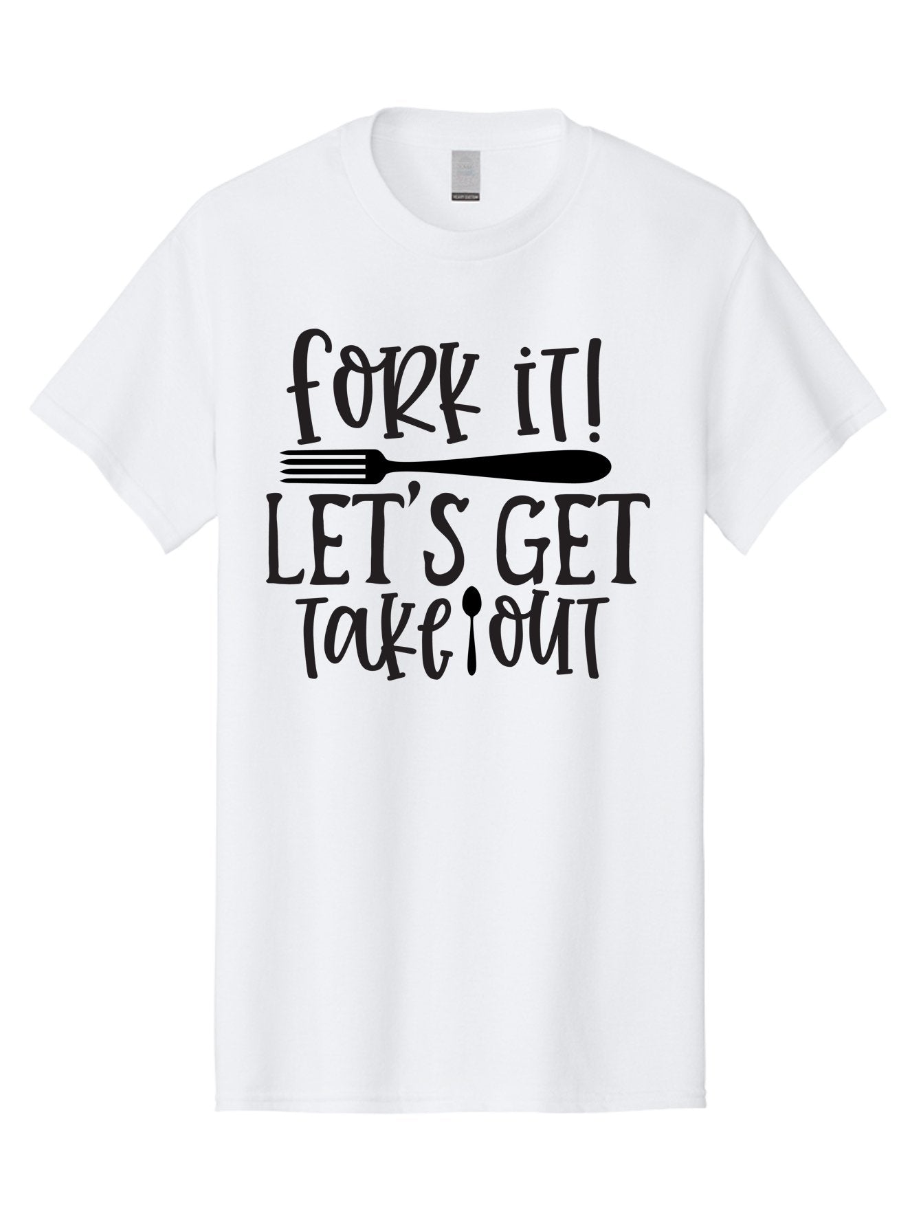 Fork-It-Let-S-Get-Takeout Men'S Graphic Tee, 100% Cotton, Comfortable Casual Summer Wear, Machine Washable, Funny Food Quotes, Takeout Humor, Restaurant Puns, Fork It, Let'S Get Take Out, Foodie Jokes, Dining Humor, Eating Out, Meal To Go Aab580 7