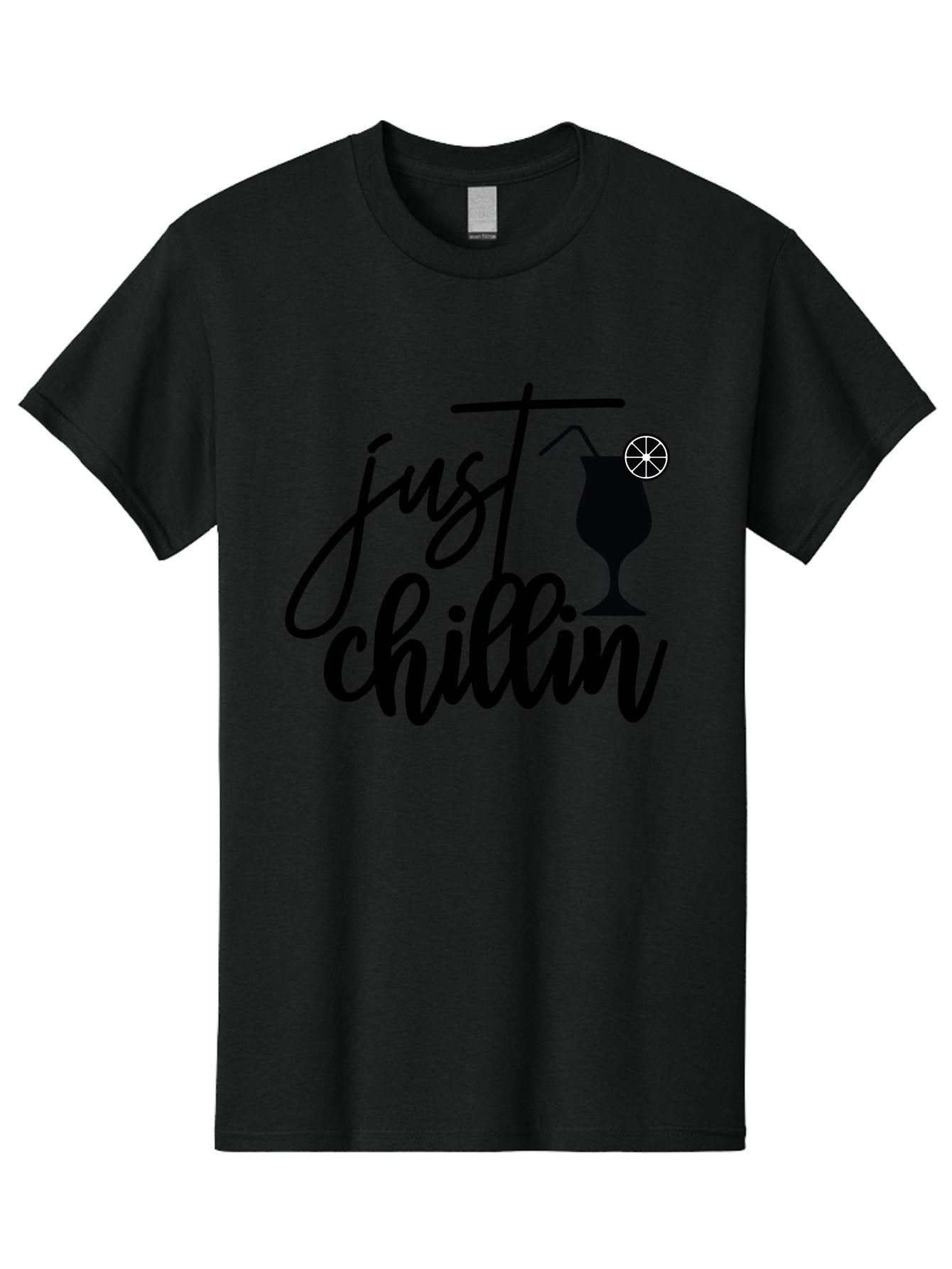 Just-Chillin Men'S Graphic Tee, 100% Cotton, Comfortable Casual Summer Wear, Machine Washable, Relaxation Mode, Chilling Vibes, Cocktail Culture, Refreshing Drinks, Laid-Back Atmosphere, Summer Fun, Happy Hour Aab583 14