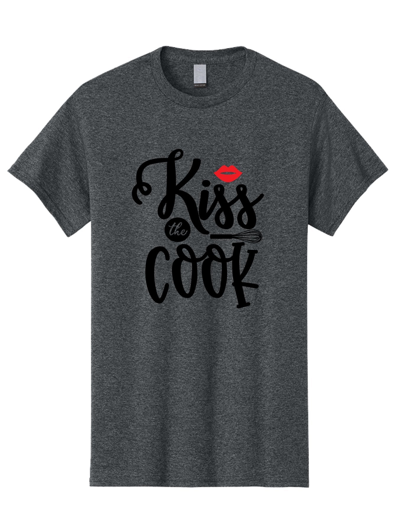 Kiss-The-Cook Men'S Graphic Tee, 100% Cotton, Comfortable Casual Summer Wear, Machine Washable, Kiss The Cook, Cooking With Love, Kitchen Romance, Culinary Passion, Chef'S Kiss, Foodie Charm, Whimsical Kitchen Decor, Playful Typography, Aab584 3