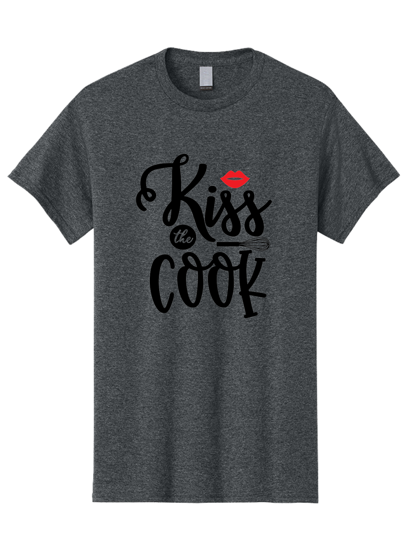 Kiss-The-Cook Men'S Graphic Tee, 100% Cotton, Comfortable Casual Summer Wear, Machine Washable, Kiss The Cook, Cooking With Love, Kitchen Romance, Culinary Passion, Chef'S Kiss, Foodie Charm, Whimsical Kitchen Decor, Playful Typography, Aab584 17