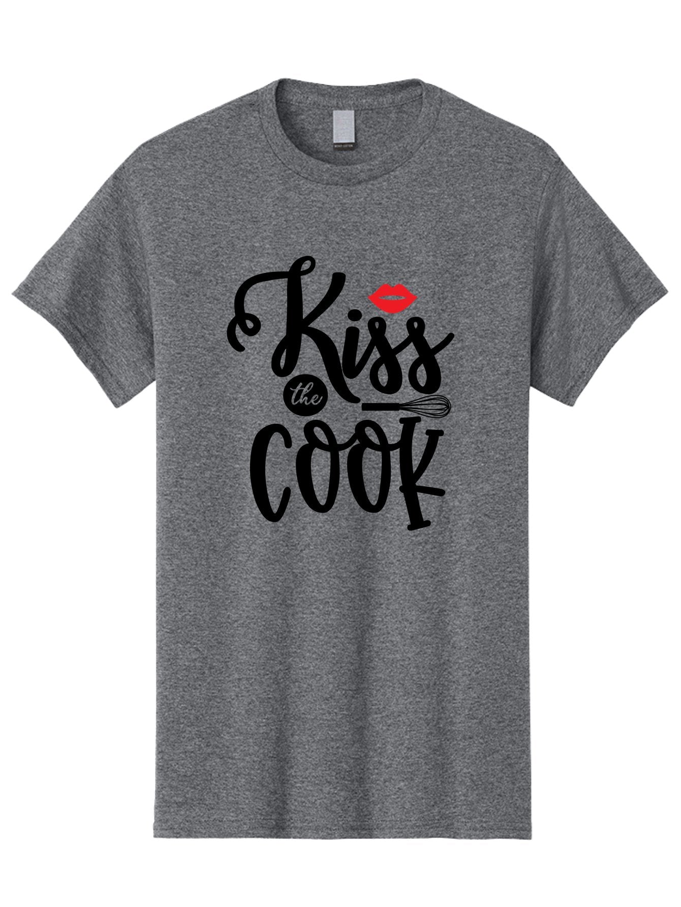 Kiss-The-Cook Men'S Graphic Tee, 100% Cotton, Comfortable Casual Summer Wear, Machine Washable, Kiss The Cook, Cooking With Love, Kitchen Romance, Culinary Passion, Chef'S Kiss, Foodie Charm, Whimsical Kitchen Decor, Playful Typography, Aab584 11