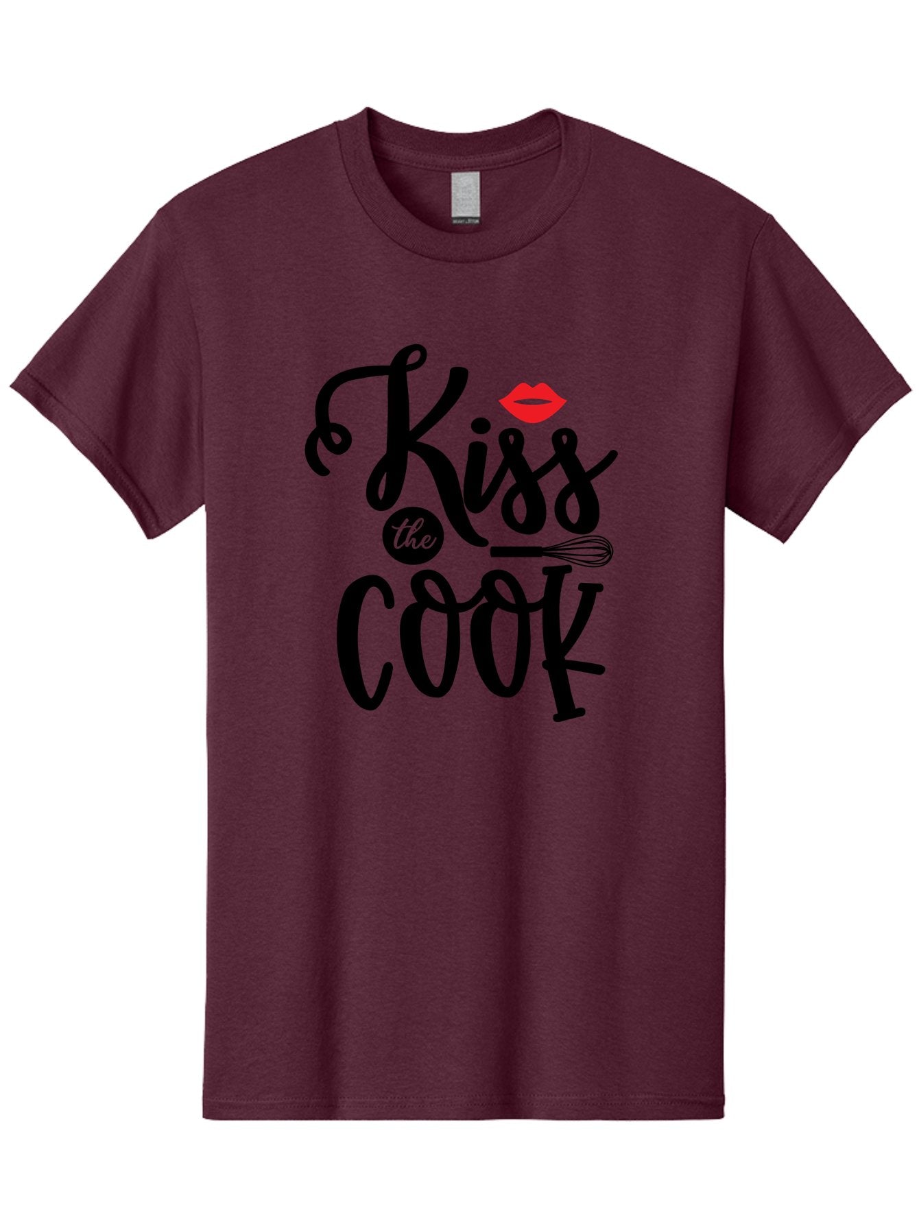 Kiss-The-Cook Men'S Graphic Tee, 100% Cotton, Comfortable Casual Summer Wear, Machine Washable, Kiss The Cook, Cooking With Love, Kitchen Romance, Culinary Passion, Chef'S Kiss, Foodie Charm, Whimsical Kitchen Decor, Playful Typography, Aab584 8