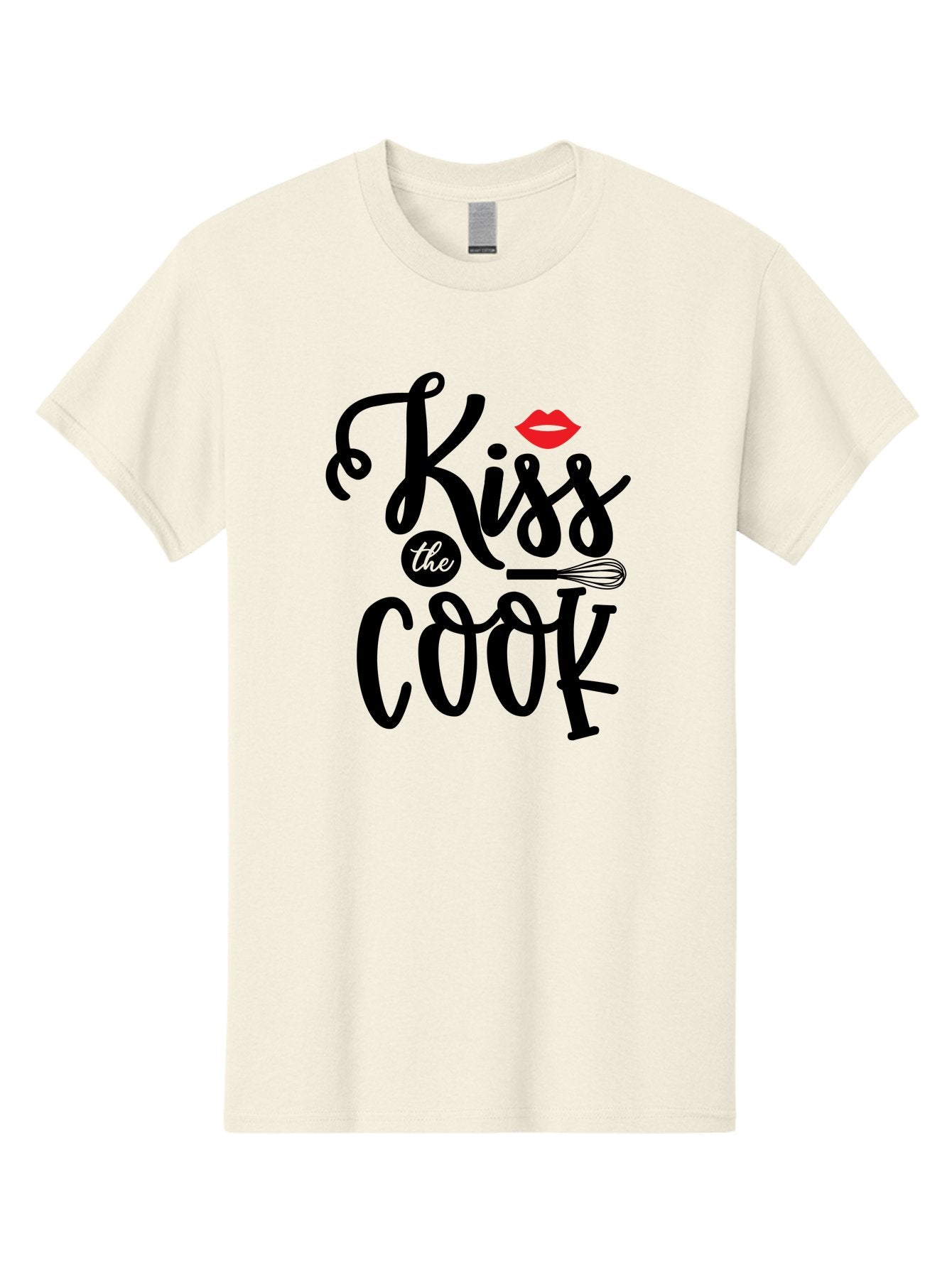 Kiss-The-Cook Men'S Graphic Tee, 100% Cotton, Comfortable Casual Summer Wear, Machine Washable, Kiss The Cook, Cooking With Love, Kitchen Romance, Culinary Passion, Chef'S Kiss, Foodie Charm, Whimsical Kitchen Decor, Playful Typography, Aab584 6