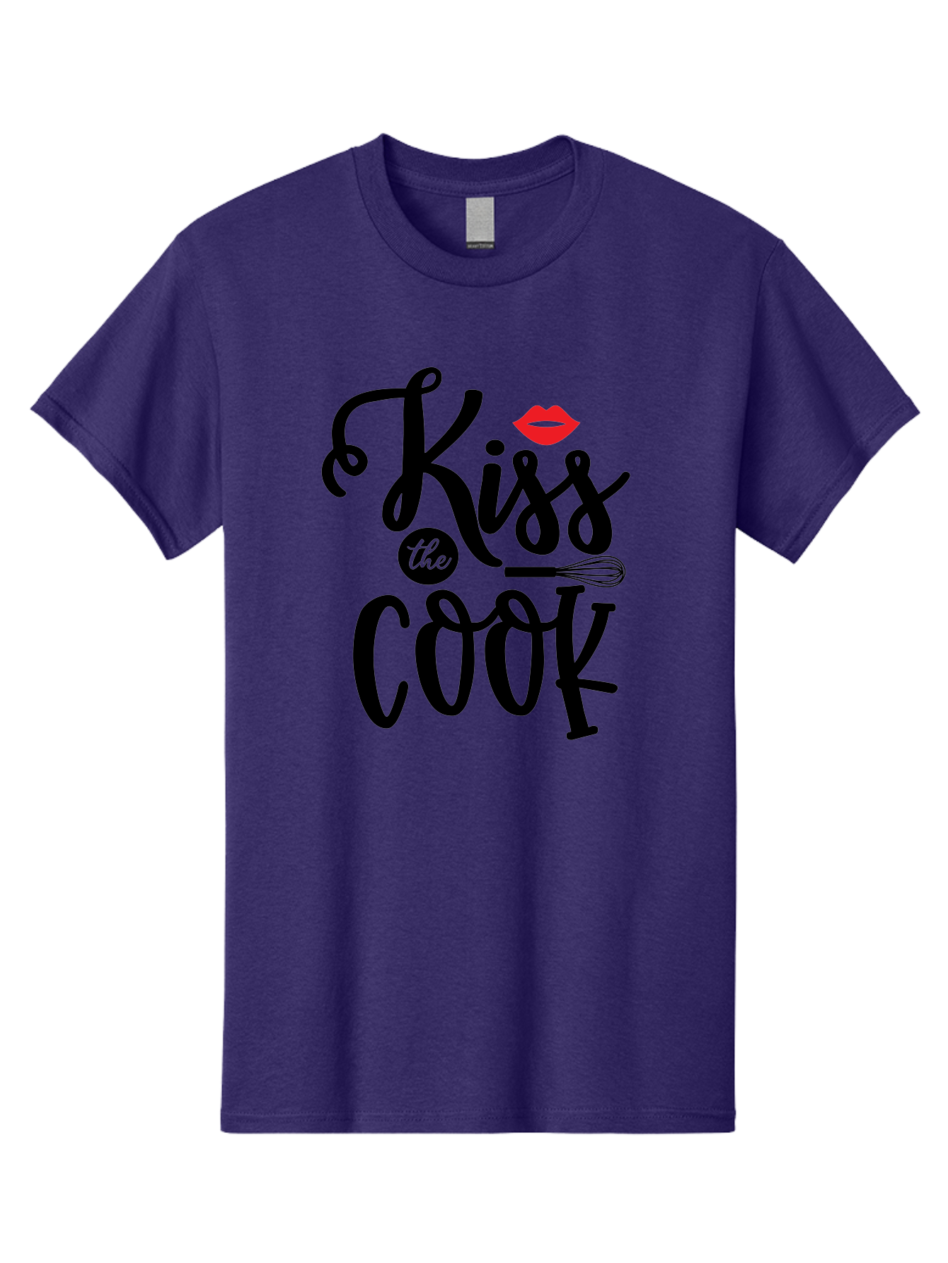 Kiss-The-Cook Men'S Graphic Tee, 100% Cotton, Comfortable Casual Summer Wear, Machine Washable, Kiss The Cook, Cooking With Love, Kitchen Romance, Culinary Passion, Chef'S Kiss, Foodie Charm, Whimsical Kitchen Decor, Playful Typography, Aab584