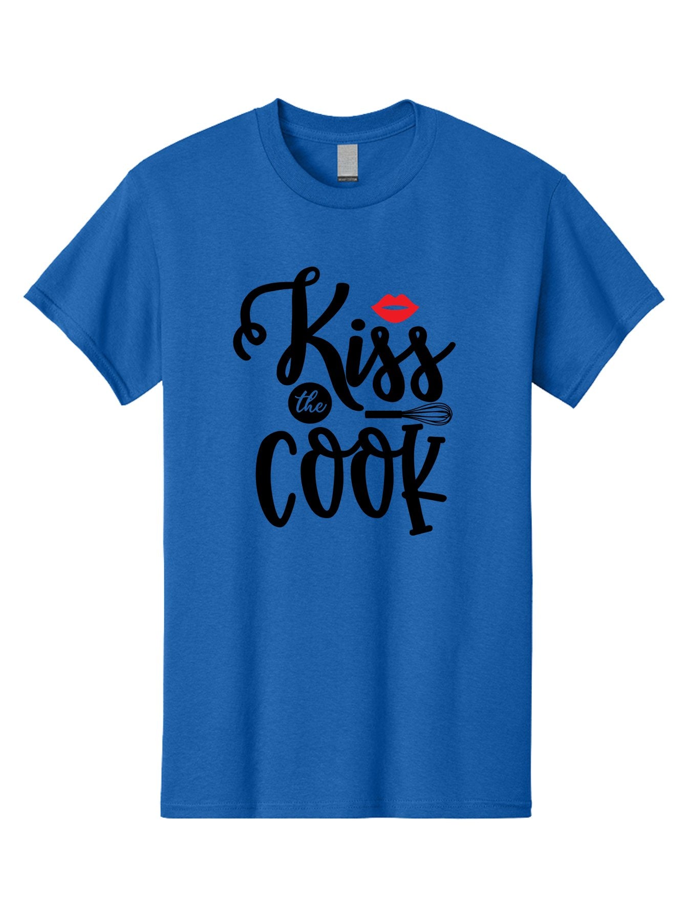 Kiss-The-Cook Men'S Graphic Tee, 100% Cotton, Comfortable Casual Summer Wear, Machine Washable, Kiss The Cook, Cooking With Love, Kitchen Romance, Culinary Passion, Chef'S Kiss, Foodie Charm, Whimsical Kitchen Decor, Playful Typography, Aab584 14