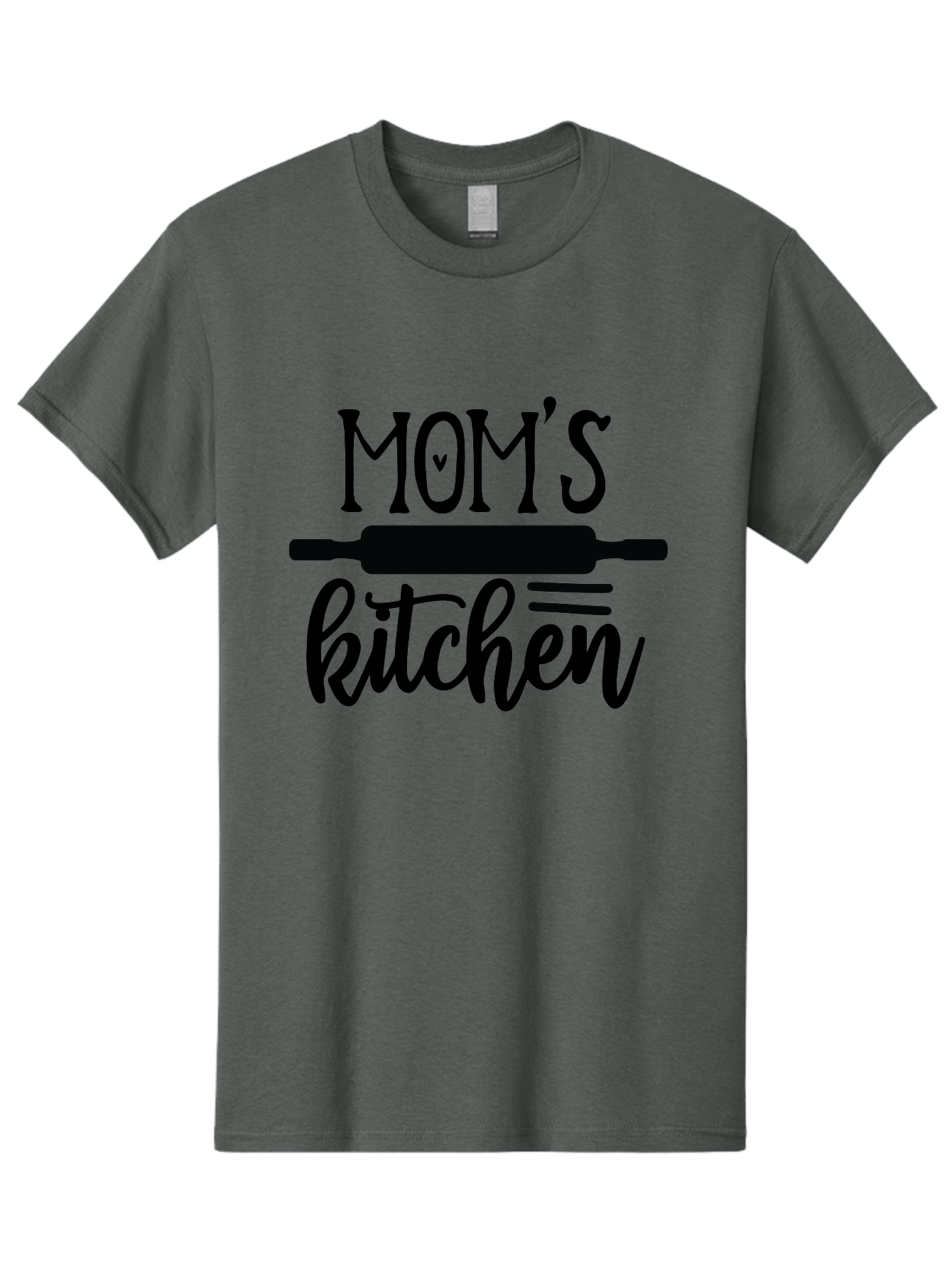 Mom-S-Kitchen Men'S Graphic Tee, 100% Cotton, Comfortable Casual Summer Wear, Machine Washable, Mom'S Kitchen, Mother'S Day Gift, Kitchen Decor, Baking, Cooking, Rolling Pin, Mother'S Kitchen, Homemade, Family Recipe, Kitchen Love, Aab586