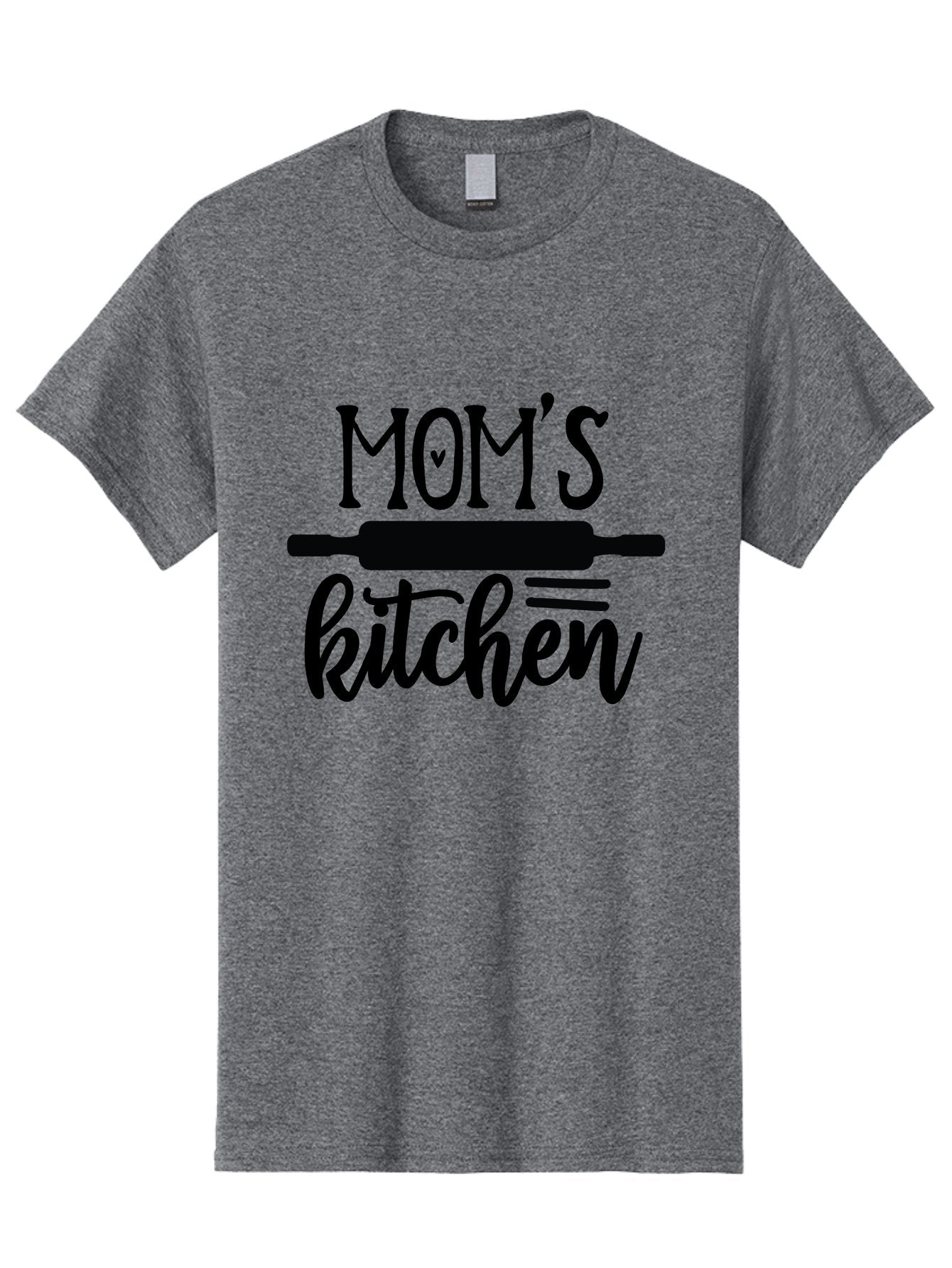 Mom-S-Kitchen Men'S Graphic Tee, 100% Cotton, Comfortable Casual Summer Wear, Machine Washable, Mom'S Kitchen, Mother'S Day Gift, Kitchen Decor, Baking, Cooking, Rolling Pin, Mother'S Kitchen, Homemade, Family Recipe, Kitchen Love, Aab586