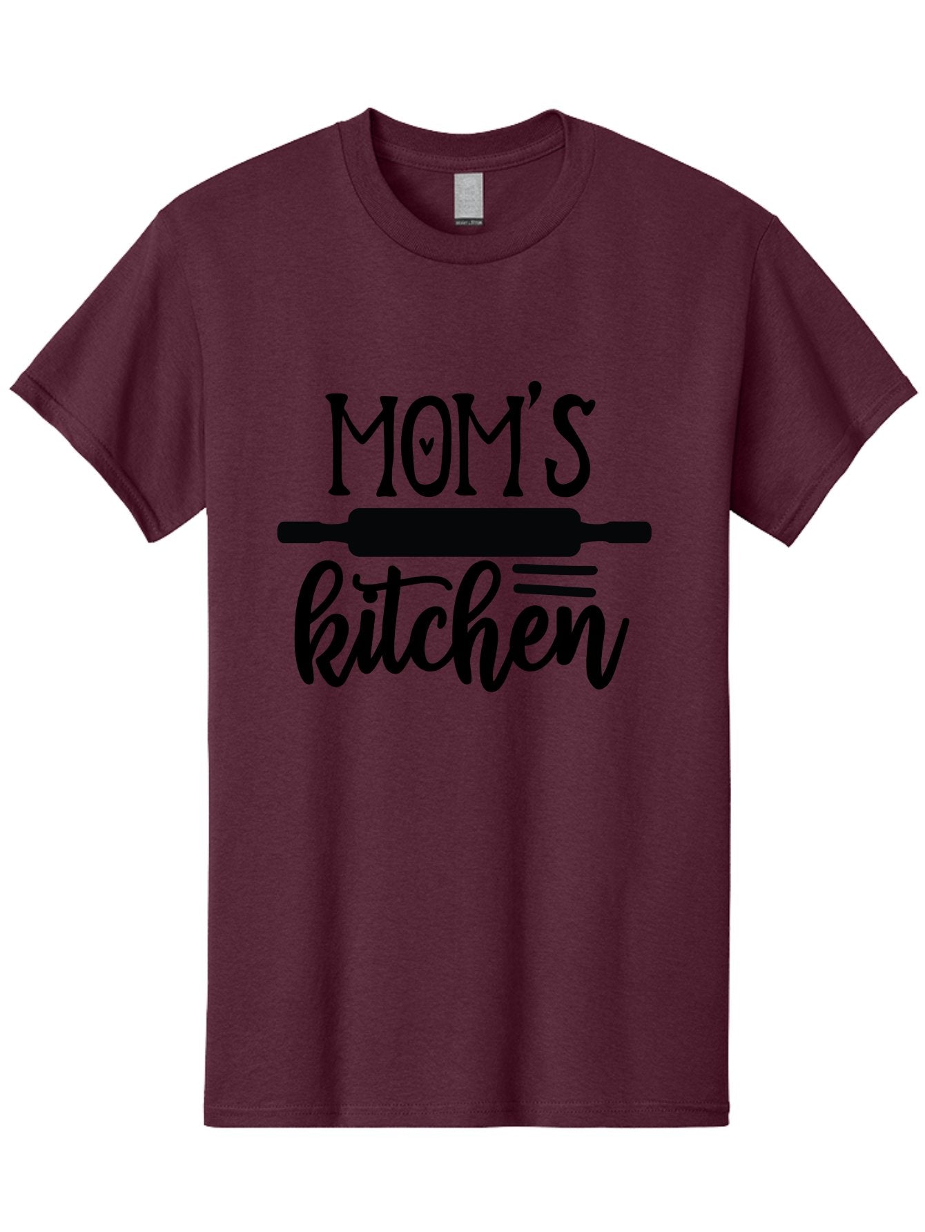 Mom-S-Kitchen Men'S Graphic Tee, 100% Cotton, Comfortable Casual Summer Wear, Machine Washable, Mom'S Kitchen, Mother'S Day Gift, Kitchen Decor, Baking, Cooking, Rolling Pin, Mother'S Kitchen, Homemade, Family Recipe, Kitchen Love, Aab586