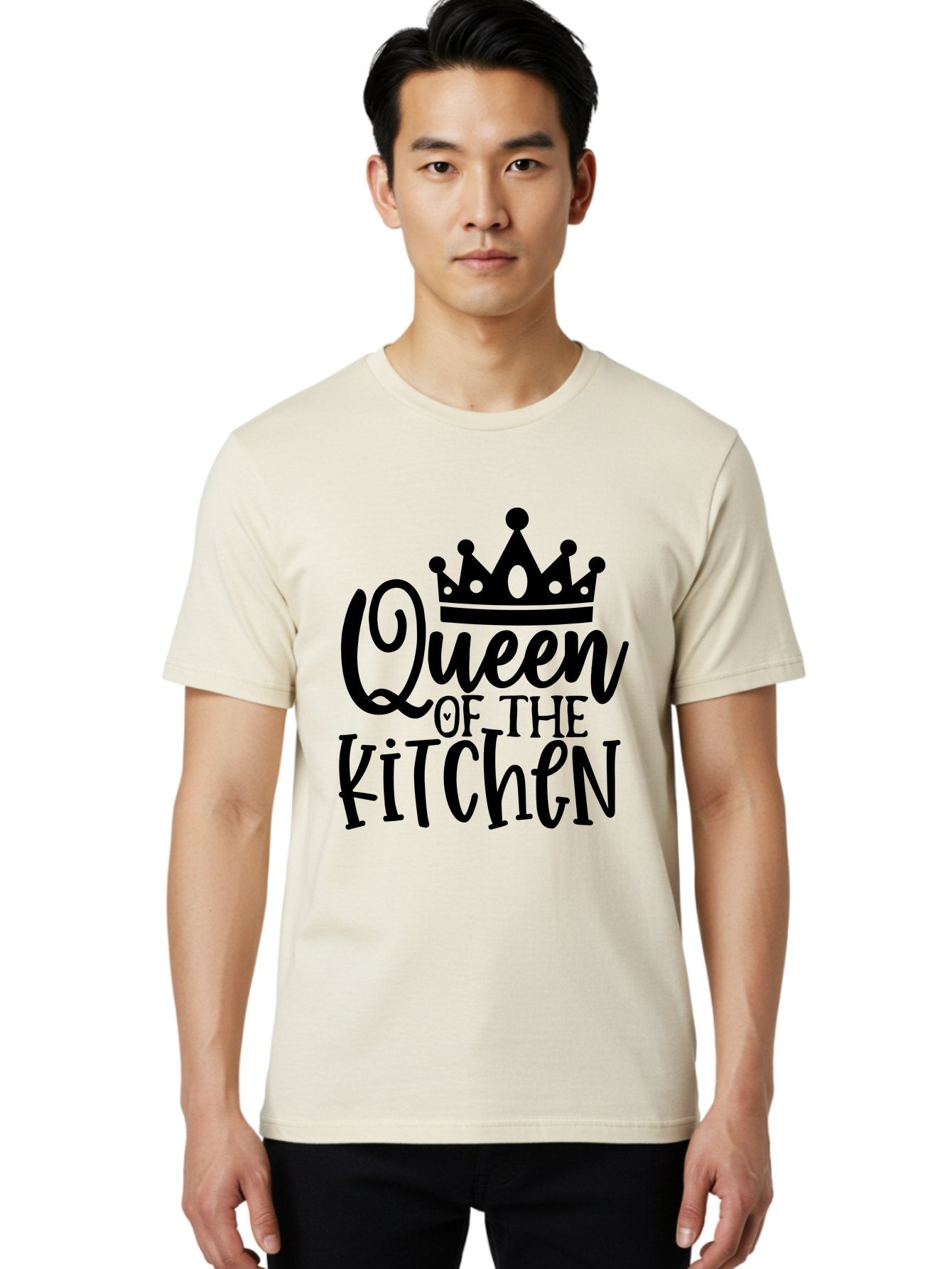Queen-Of-The-Kitchen Men'S Graphic Tee, 100% Cotton, Comfortable Casual Summer Wear, Machine Washable, Kitchen Queen, Cooking, Baking, Culinary Skills, Domestic Goddess, Kitchen Decor, Cooking Inspiration, Recipe Ideas, Kitchen Motivation, Aab587 25