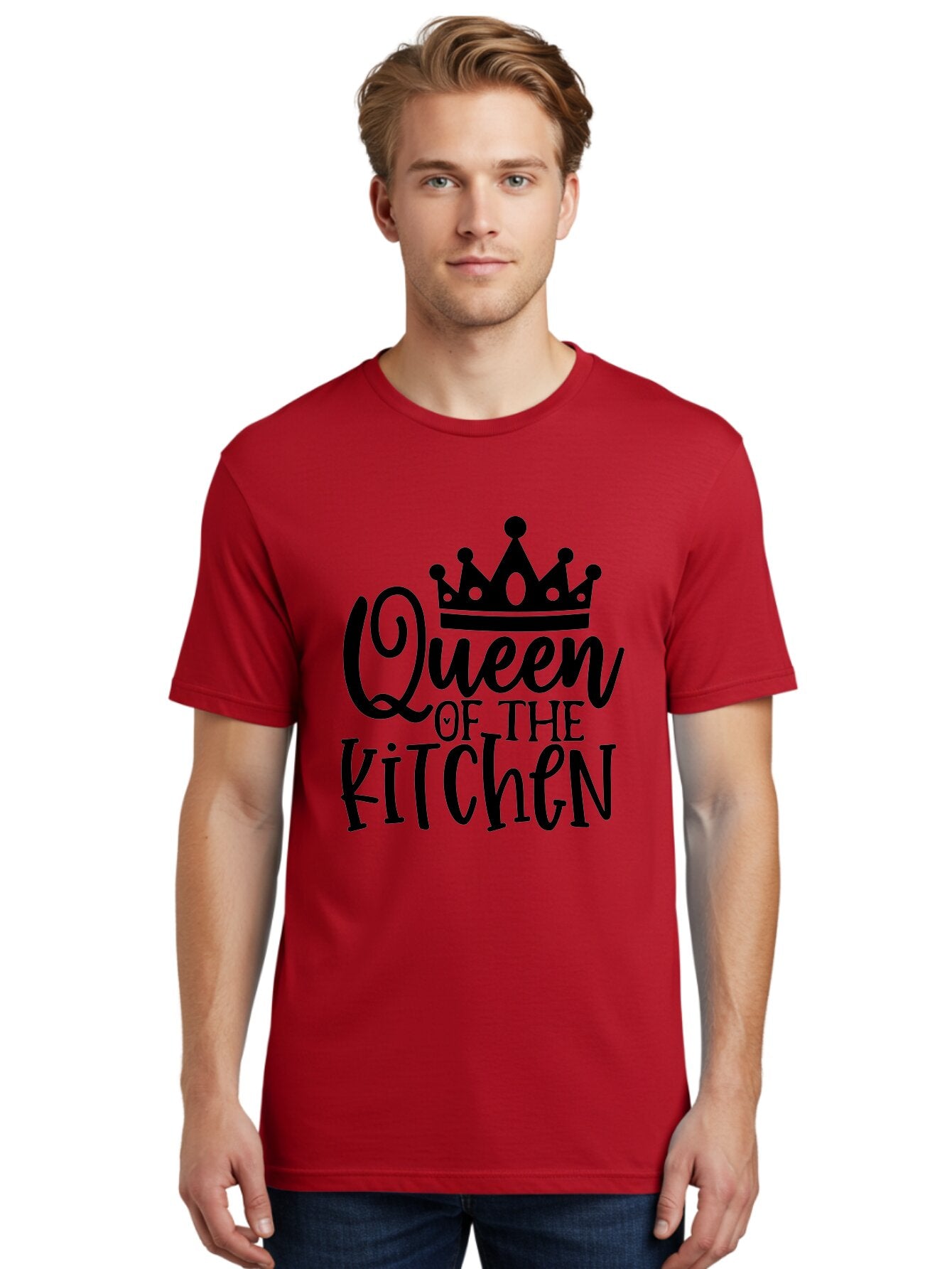 Queen-Of-The-Kitchen Men'S Graphic Tee, 100% Cotton, Comfortable Casual Summer Wear, Machine Washable, Kitchen Queen, Cooking, Baking, Culinary Skills, Domestic Goddess, Kitchen Decor, Cooking Inspiration, Recipe Ideas, Kitchen Motivation, Aab587 28