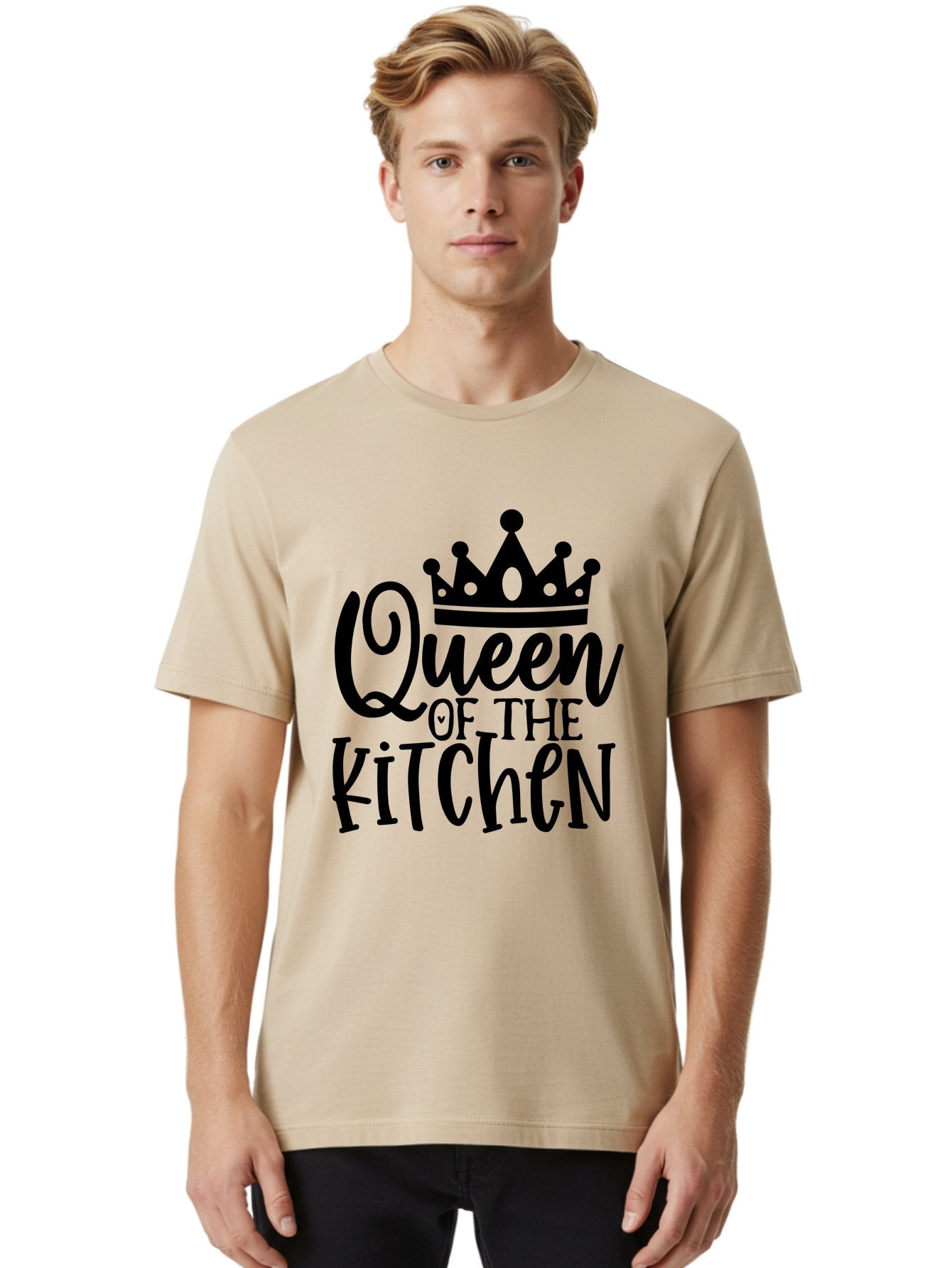 Queen-Of-The-Kitchen Men'S Graphic Tee, 100% Cotton, Comfortable Casual Summer Wear, Machine Washable, Kitchen Queen, Cooking, Baking, Culinary Skills, Domestic Goddess, Kitchen Decor, Cooking Inspiration, Recipe Ideas, Kitchen Motivation, Aab587 17