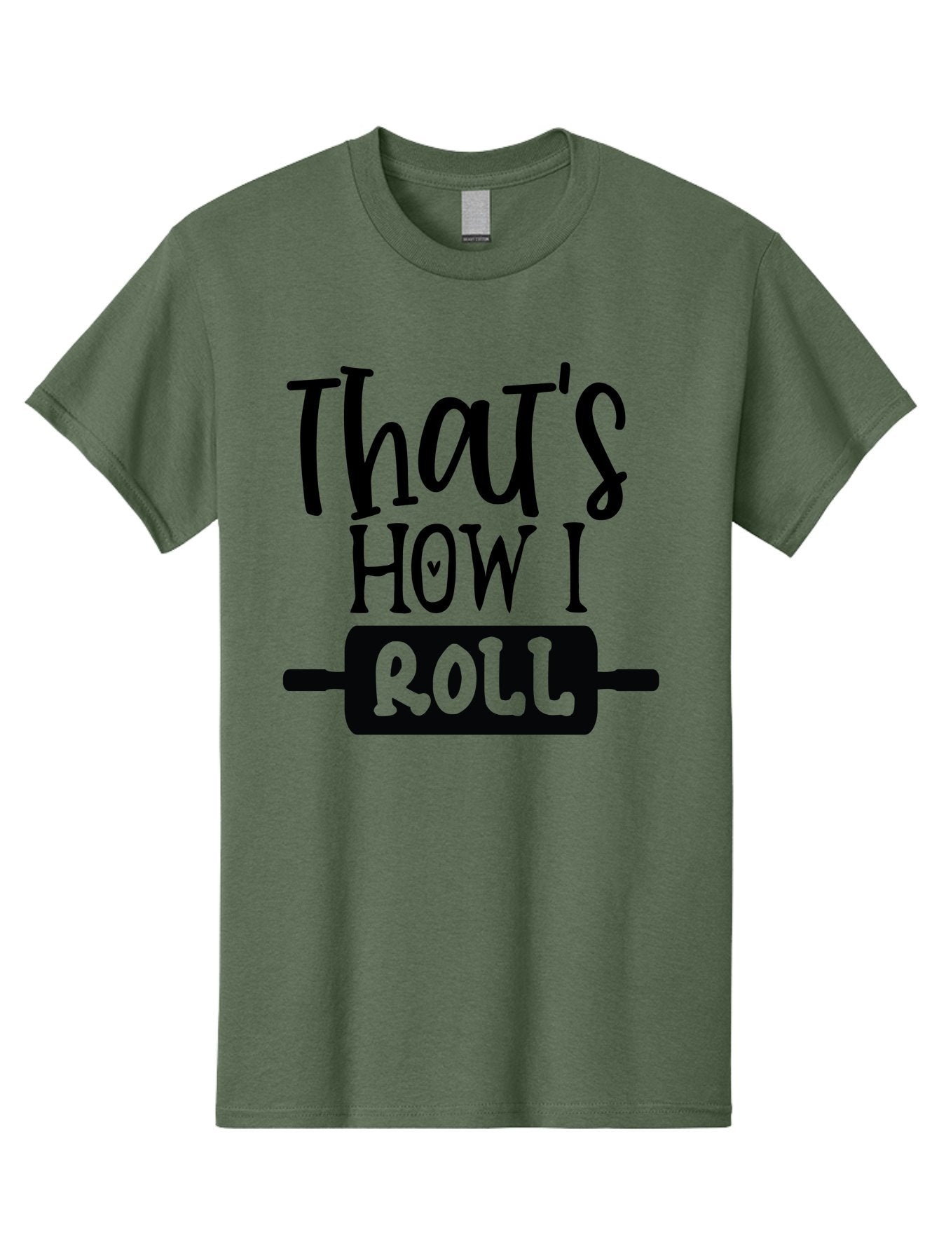 That-S-How-I-Roll Men'S Graphic Tee, 100% Cotton, Comfortable Casual Summer Wear, Machine Washable, Funny Quote, Playful Baking, Humorous Phrase, Rolling Pin, Baking Humor, Witty Saying, Lighthearted Graphic, Bakery Inspiration, Foodie Humor Aab590 8