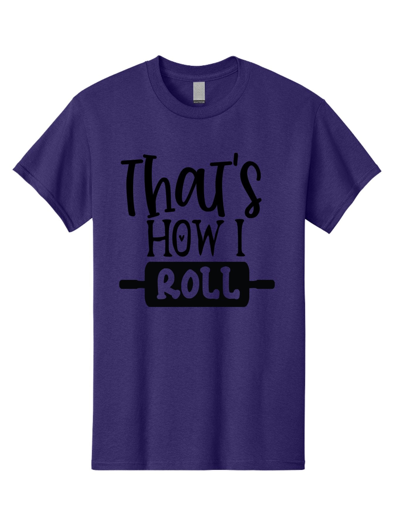 That-S-How-I-Roll Men'S Graphic Tee, 100% Cotton, Comfortable Casual Summer Wear, Machine Washable, Funny Quote, Playful Baking, Humorous Phrase, Rolling Pin, Baking Humor, Witty Saying, Lighthearted Graphic, Bakery Inspiration, Foodie Humor Aab590 14