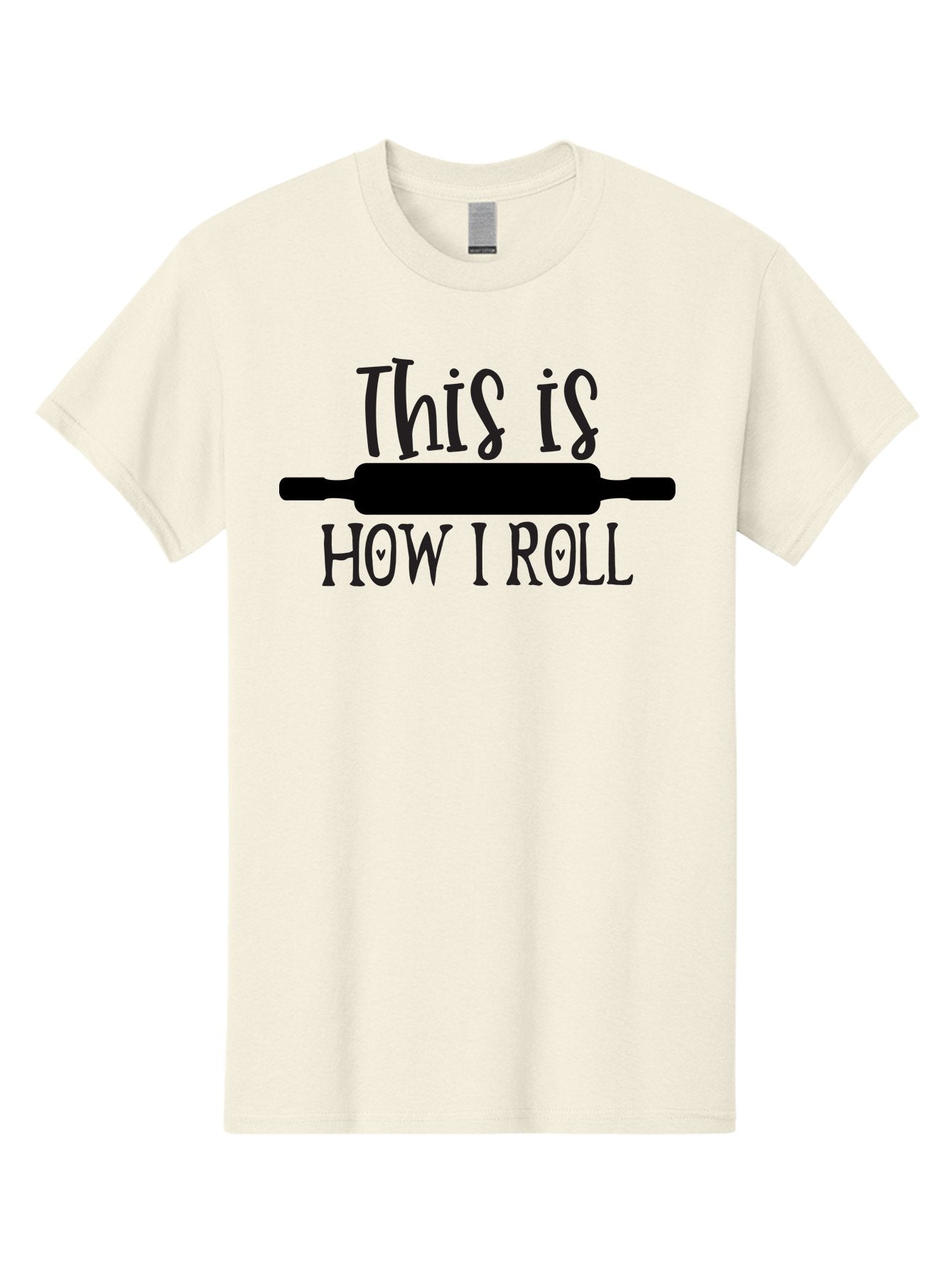 This-Is-How-I-Roll Men'S Graphic Tee, 100% Cotton, Comfortable Casual Summer Wear, Machine Washable, Baking Humor, Rolling Pin, Punny Phrase, Funny Quote, Baking Quote, Kitchen Humor, Playful Design, Whimsical Typography, Clever Saying Aab591 3