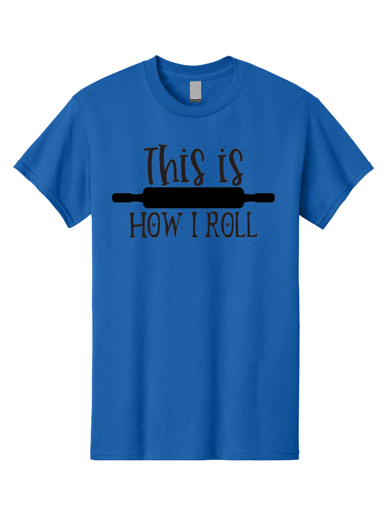 This-Is-How-I-Roll Men'S Graphic Tee, 100% Cotton, Comfortable Casual Summer Wear, Machine Washable, Baking Humor, Rolling Pin, Punny Phrase, Funny Quote, Baking Quote, Kitchen Humor, Playful Design, Whimsical Typography, Clever Saying Aab591