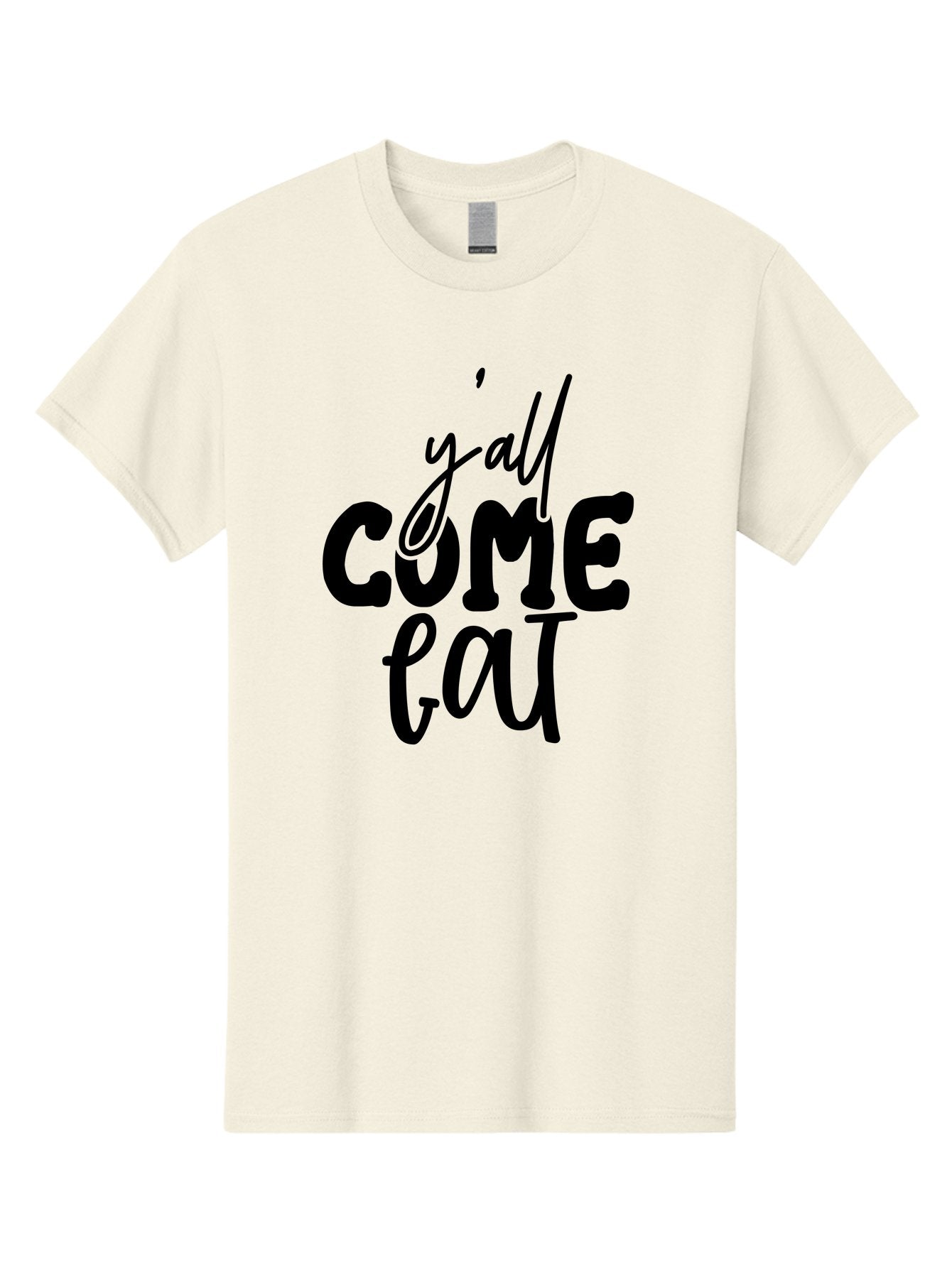 Y-All-Come-Eat-1 Men'S Graphic Tee, 100% Cotton, Comfortable Casual Summer Wear, Machine Washable, Y'All Come Eat, Southern Hospitality, Food Invitation, Casual Dining, Rustic Charm, Welcoming Phrase, Restaurant Sign, Country Style Aab596 13