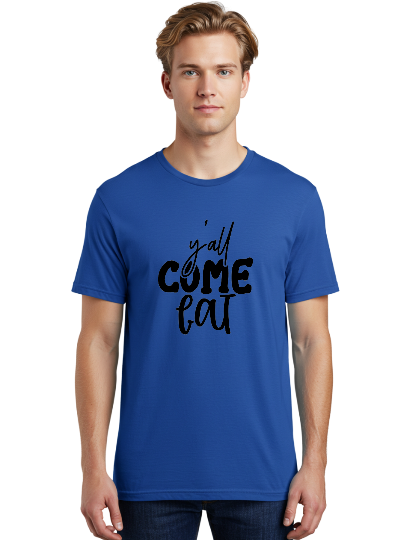 Y-All-Come-Eat-1 Men'S Graphic Tee, 100% Cotton, Comfortable Casual Summer Wear, Machine Washable, Y'All Come Eat, Southern Hospitality, Food Invitation, Casual Dining, Rustic Charm, Welcoming Phrase, Restaurant Sign, Country Style Aab596 18